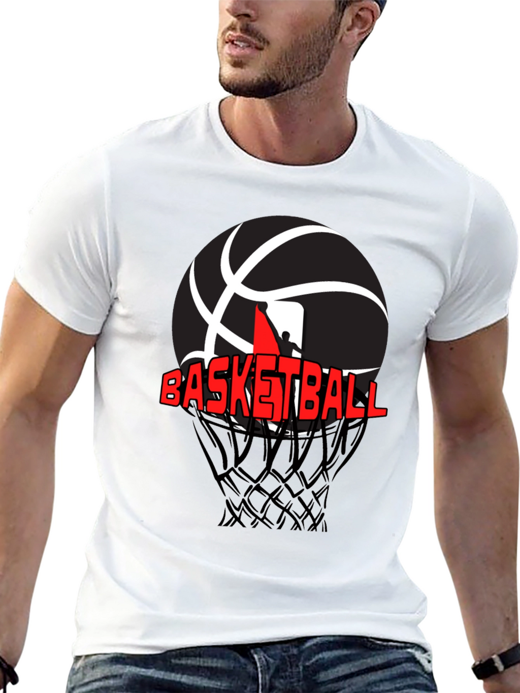 Basketball Graphic T-Shirt - Black