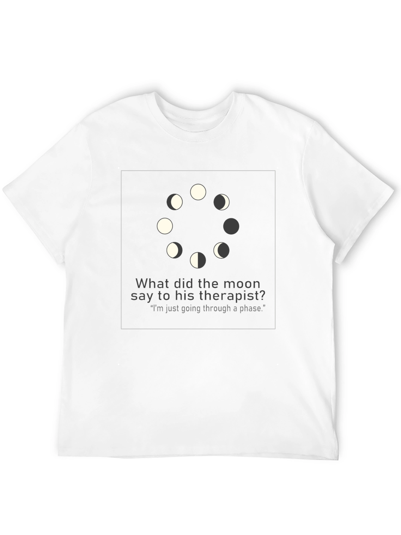 Moon Phase Therapist Joke Graphic T-Shirt