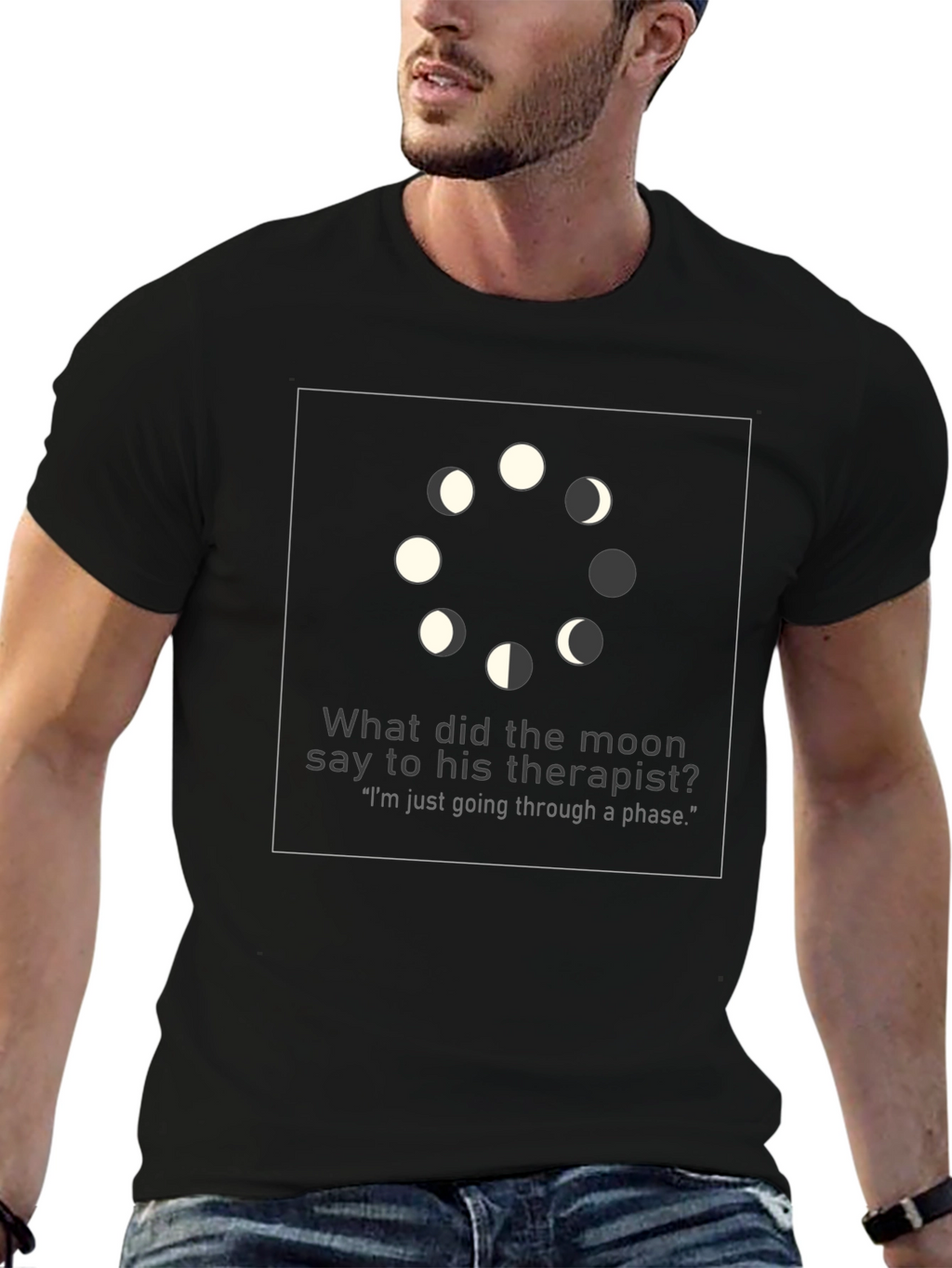 Moon Phase Therapist Joke Graphic T-Shirt