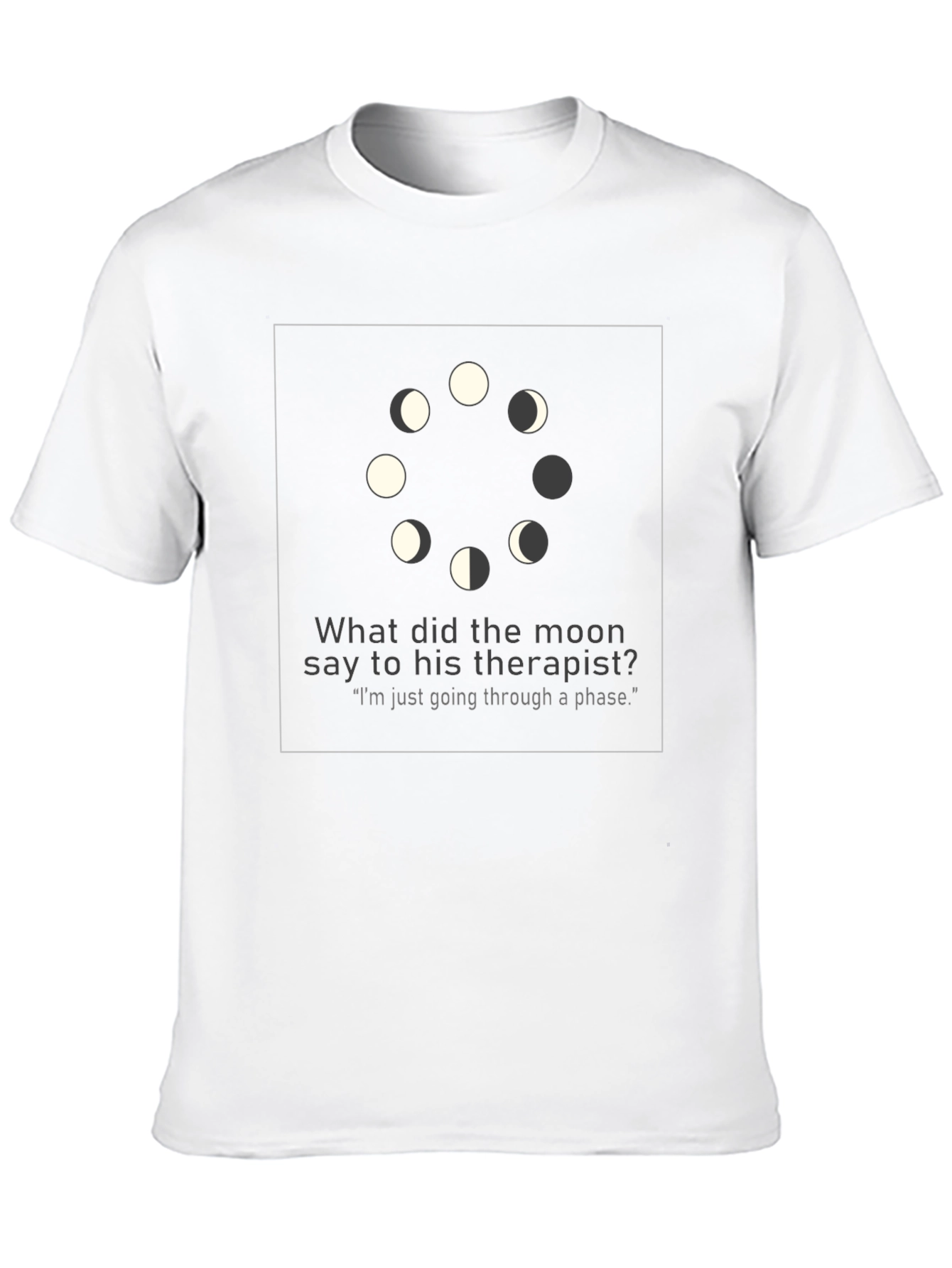 Moon Phase Therapist Joke Graphic T-Shirt