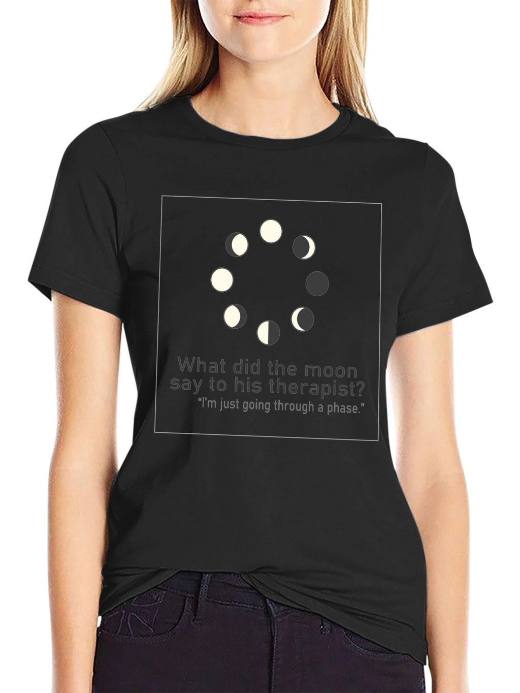 Moon Phase Therapist Joke Graphic T-Shirt