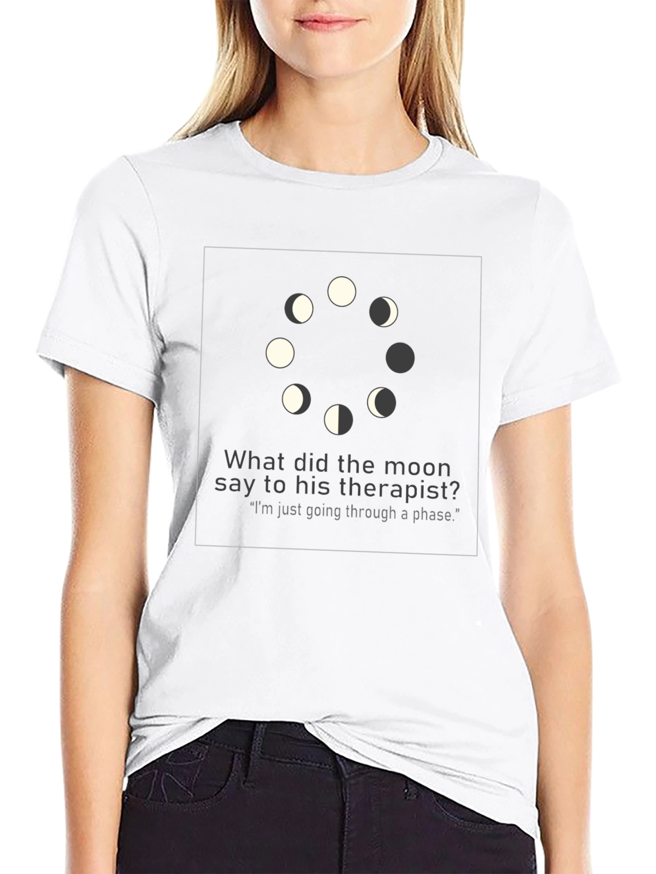Moon Phase Therapist Joke Graphic T-Shirt