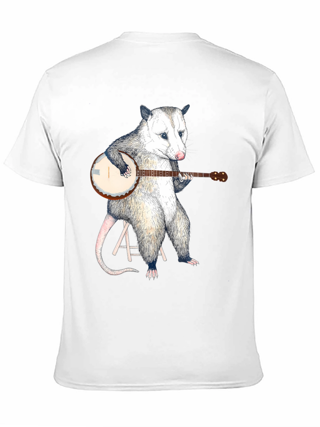 Opossum Banjo Black T-Shirt
