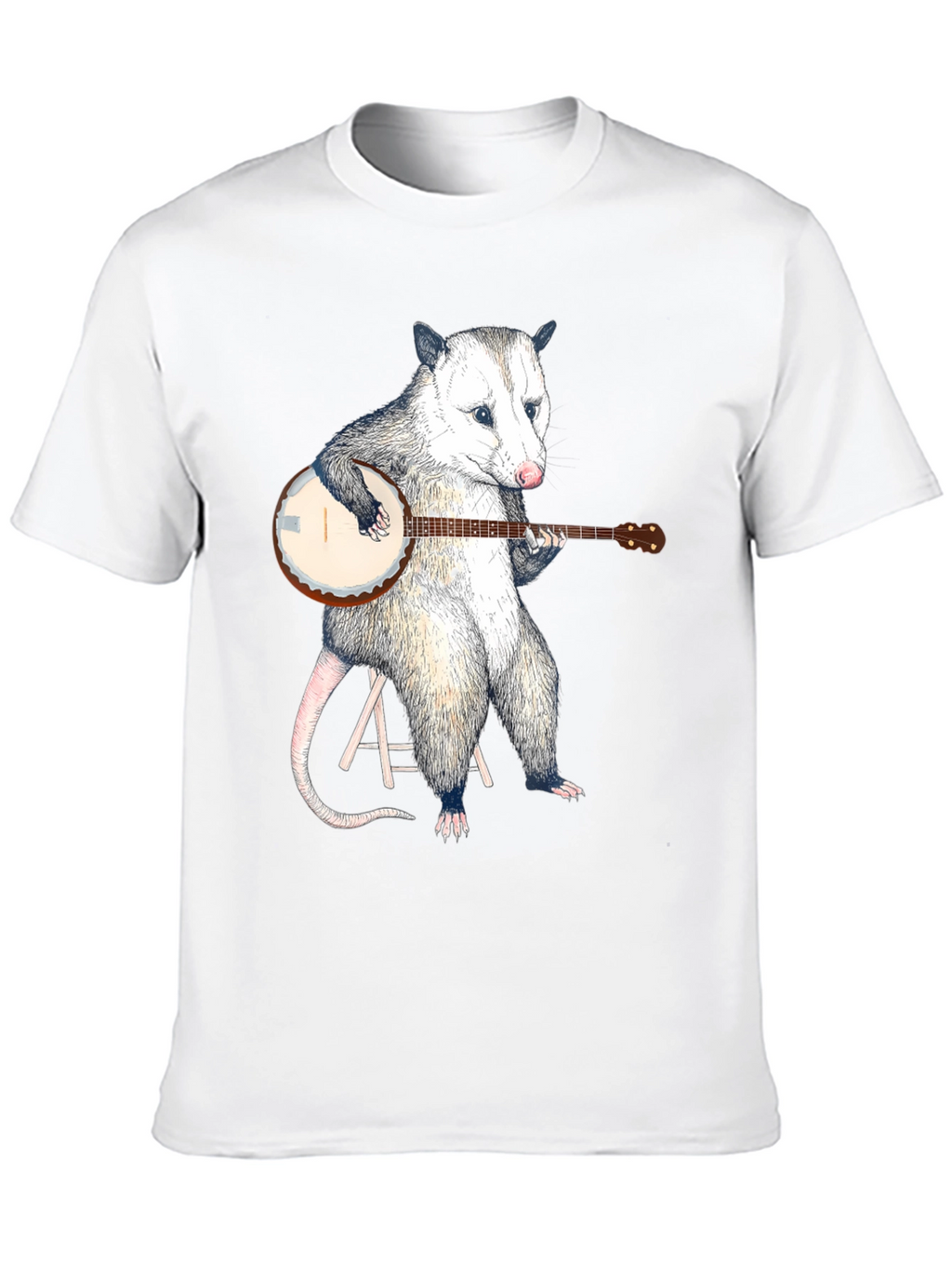 Opossum Banjo Black T-Shirt