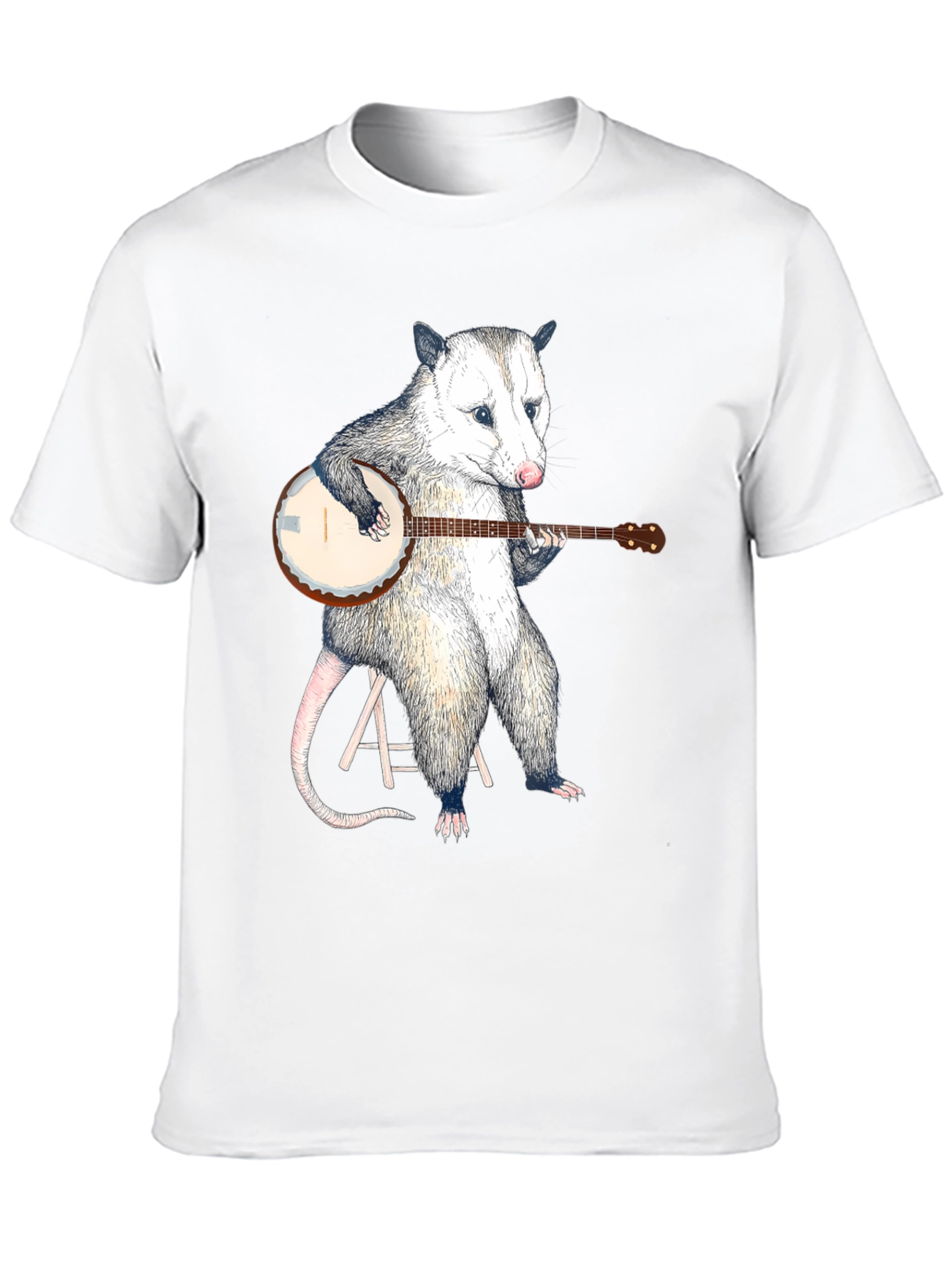 Opossum Banjo Black T-Shirt