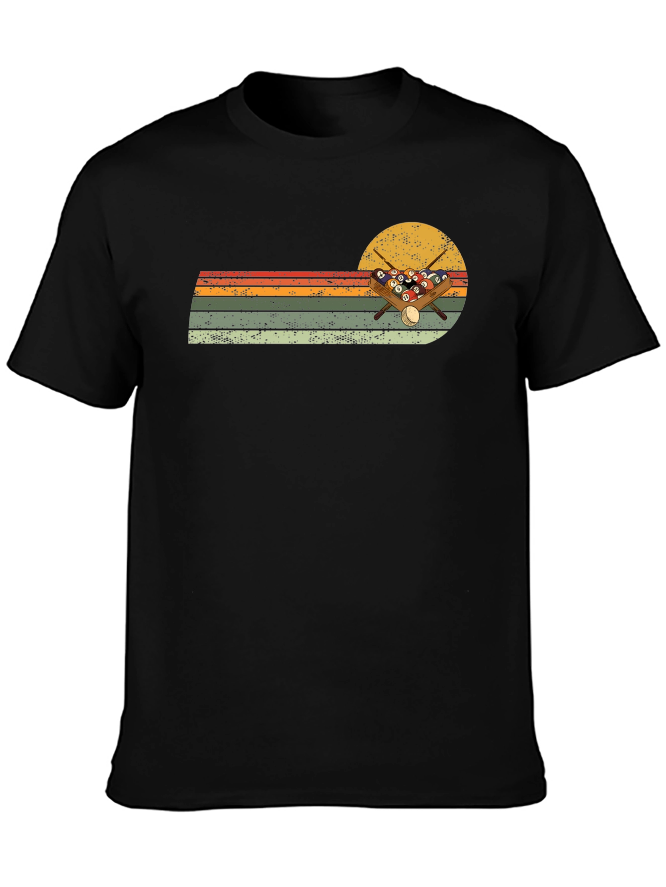 Retro Billiards Sunset Graphic Tee