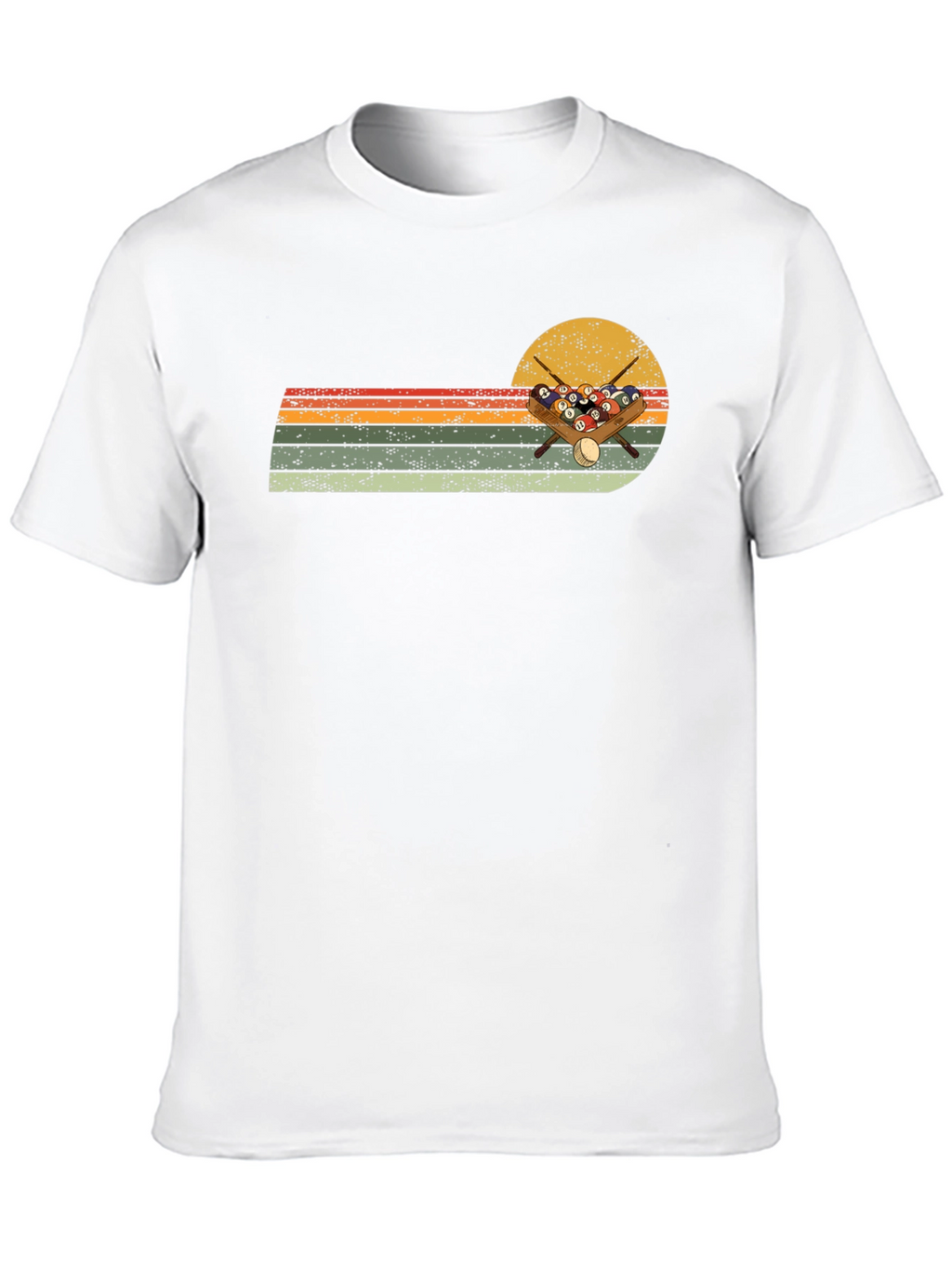 Retro Billiards Sunset Graphic Tee