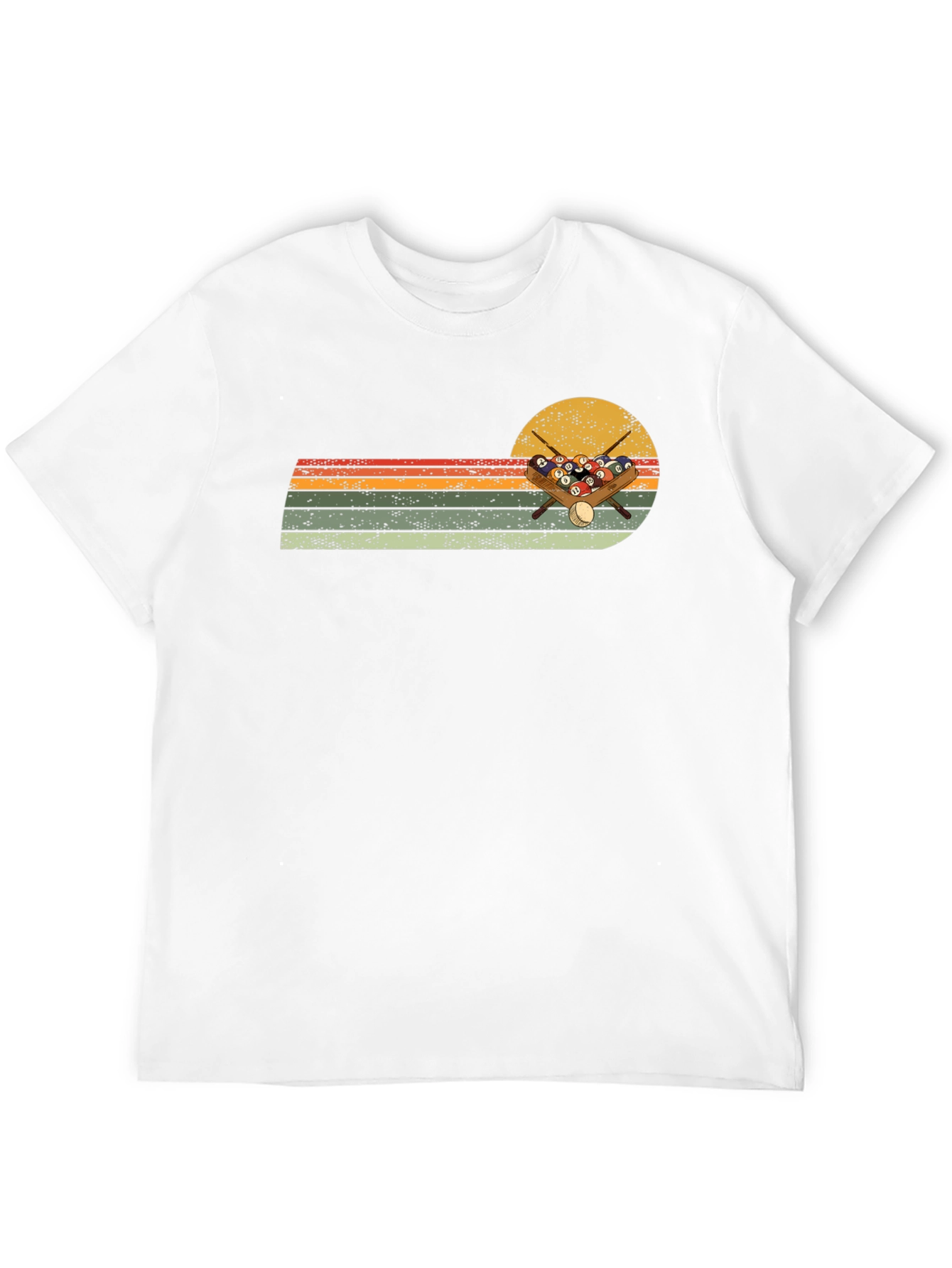 Retro Billiards Sunset Graphic Tee