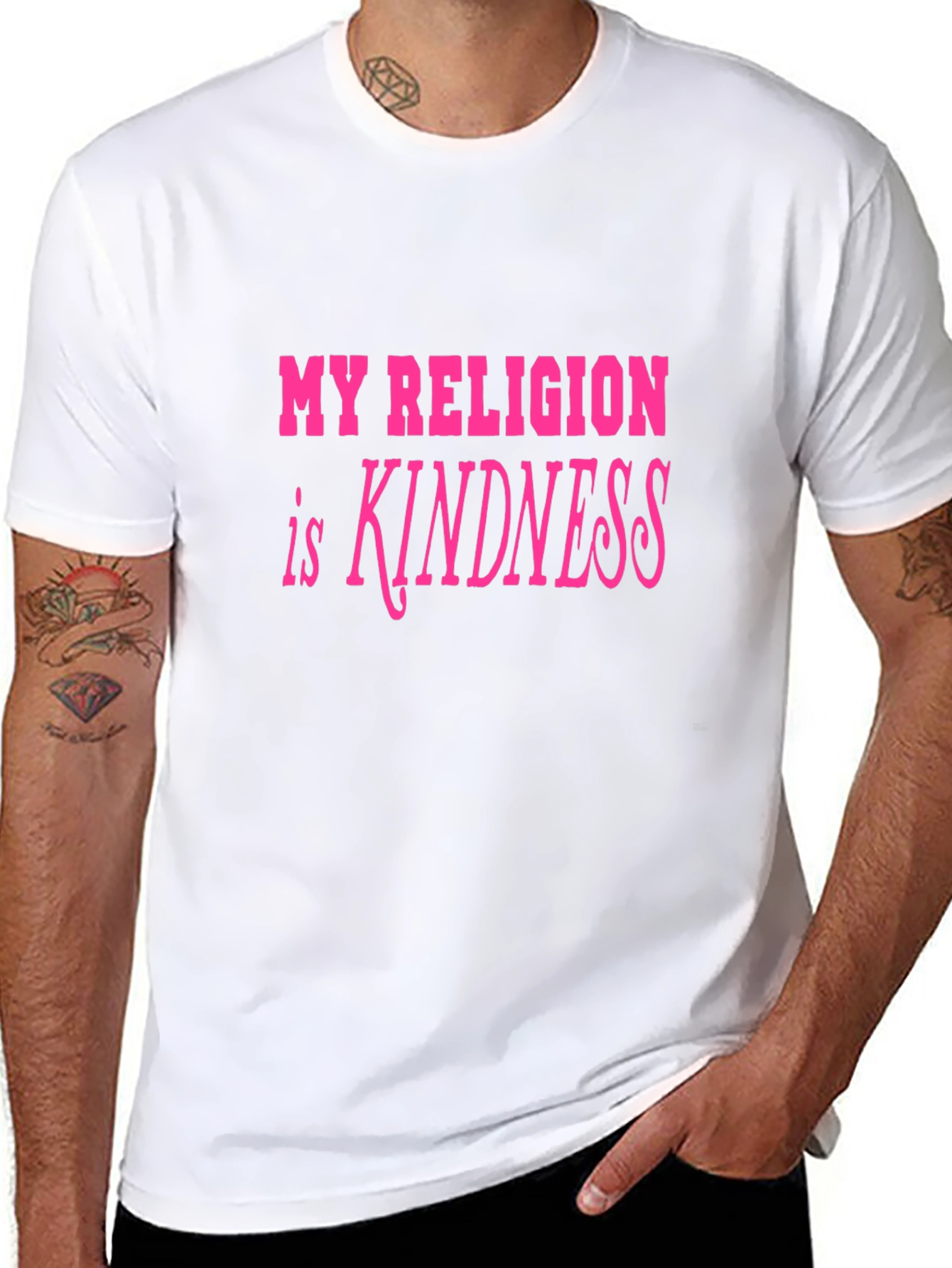 Kindness Religion Graphic Tee - Black