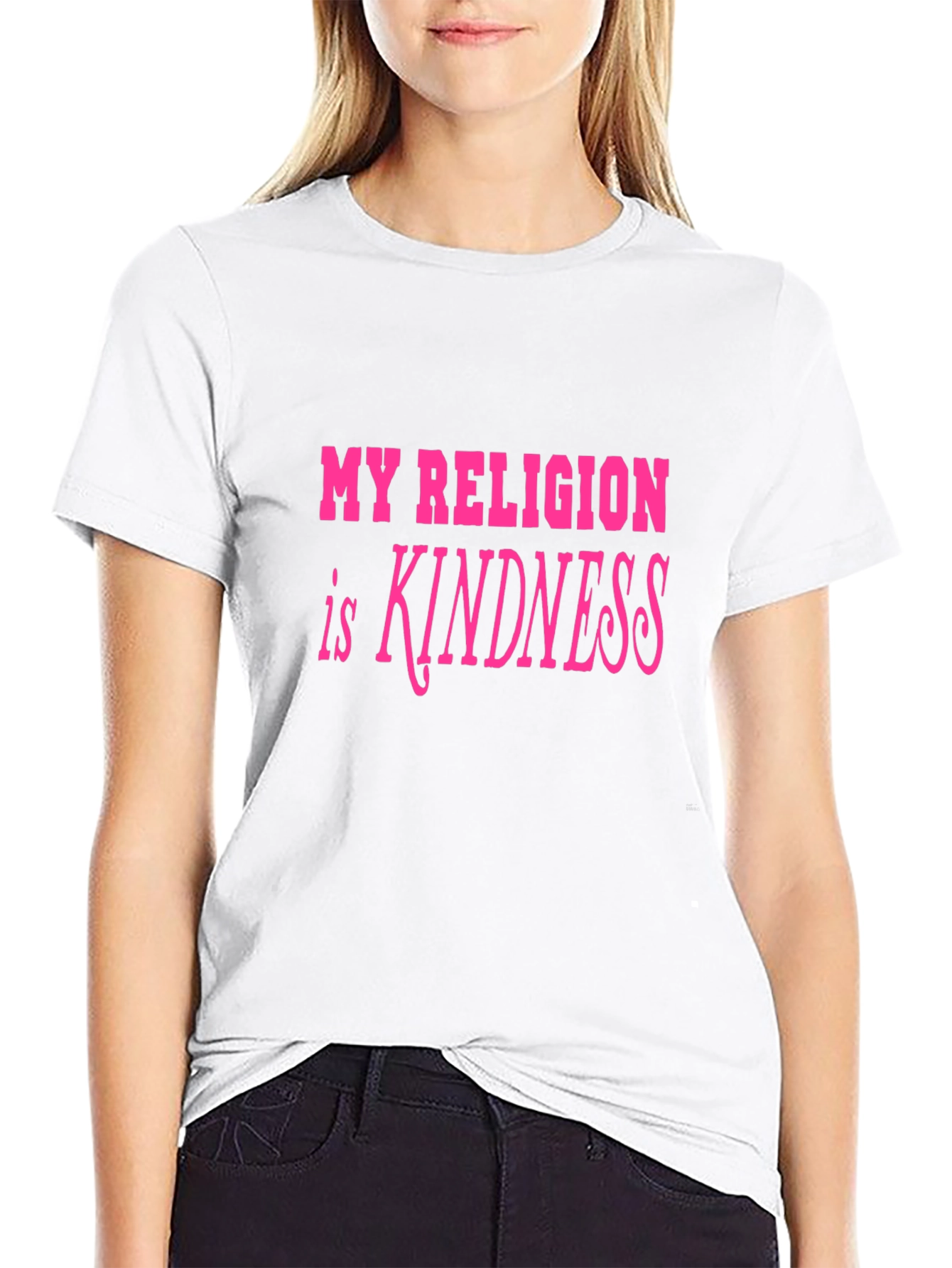 Kindness Religion Graphic Tee - Black