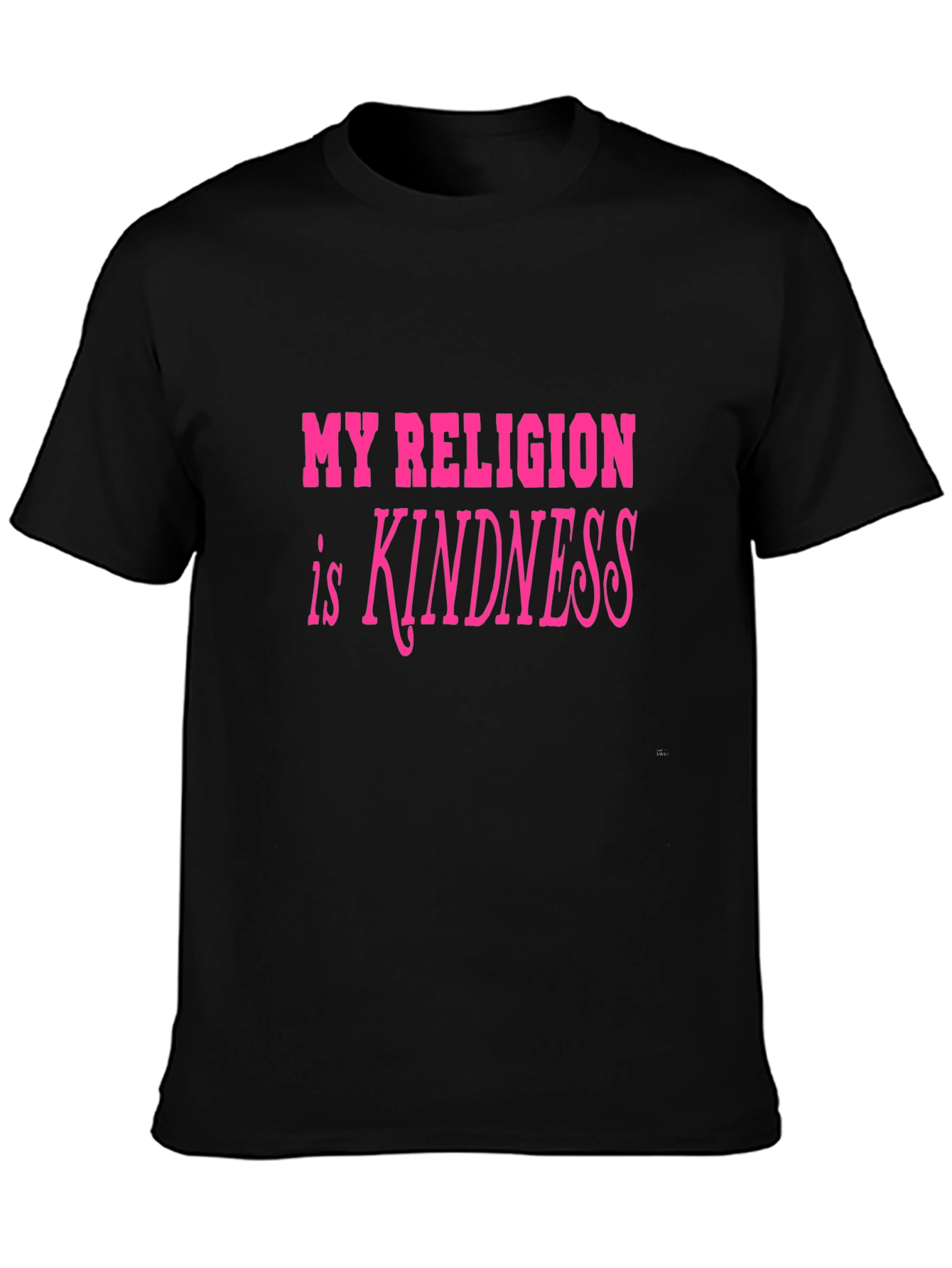 Kindness Religion Graphic Tee - Black
