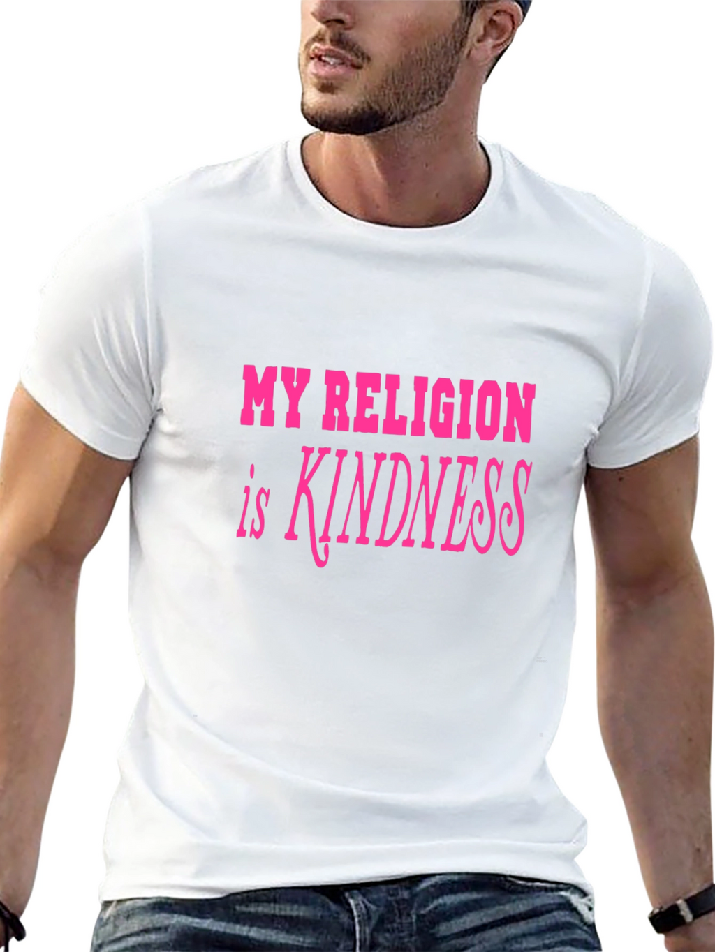 Kindness Religion Graphic Tee - Black