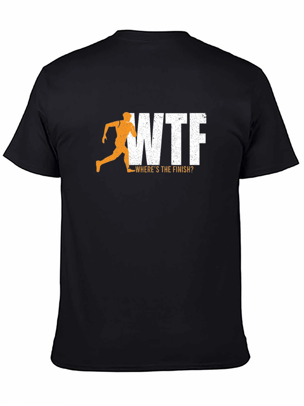 WTF Wheres The Finish? Mens Black Graphic Tee