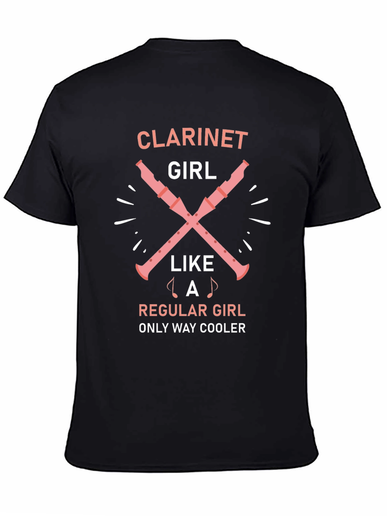 Clarinet Girl Graphic T-Shirt - Music Lover Tee