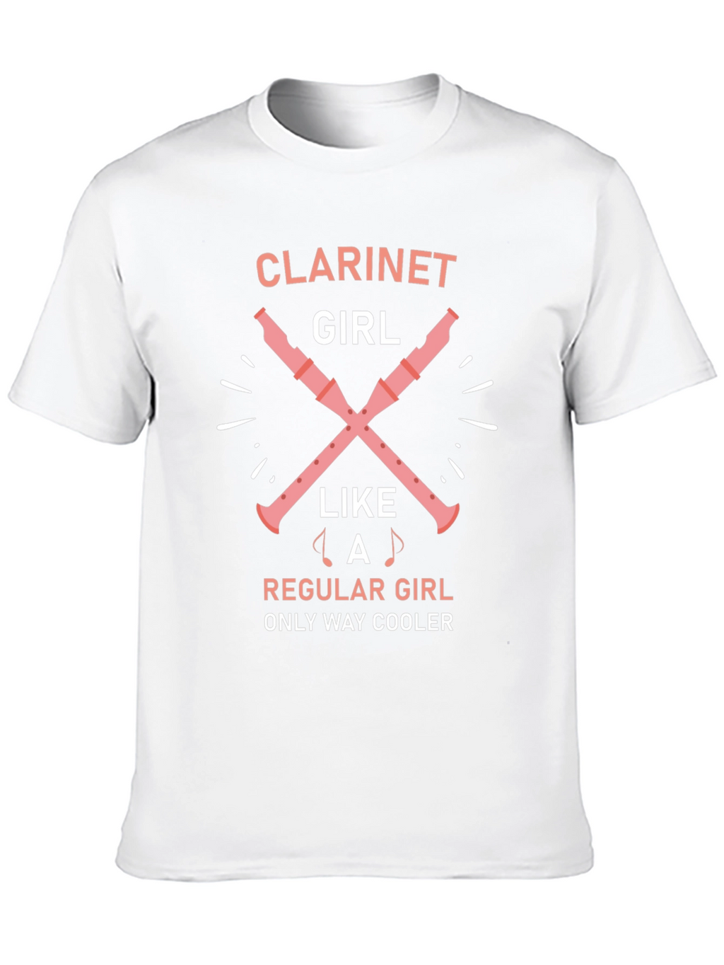 Clarinet Girl Graphic T-Shirt - Music Lover Tee
