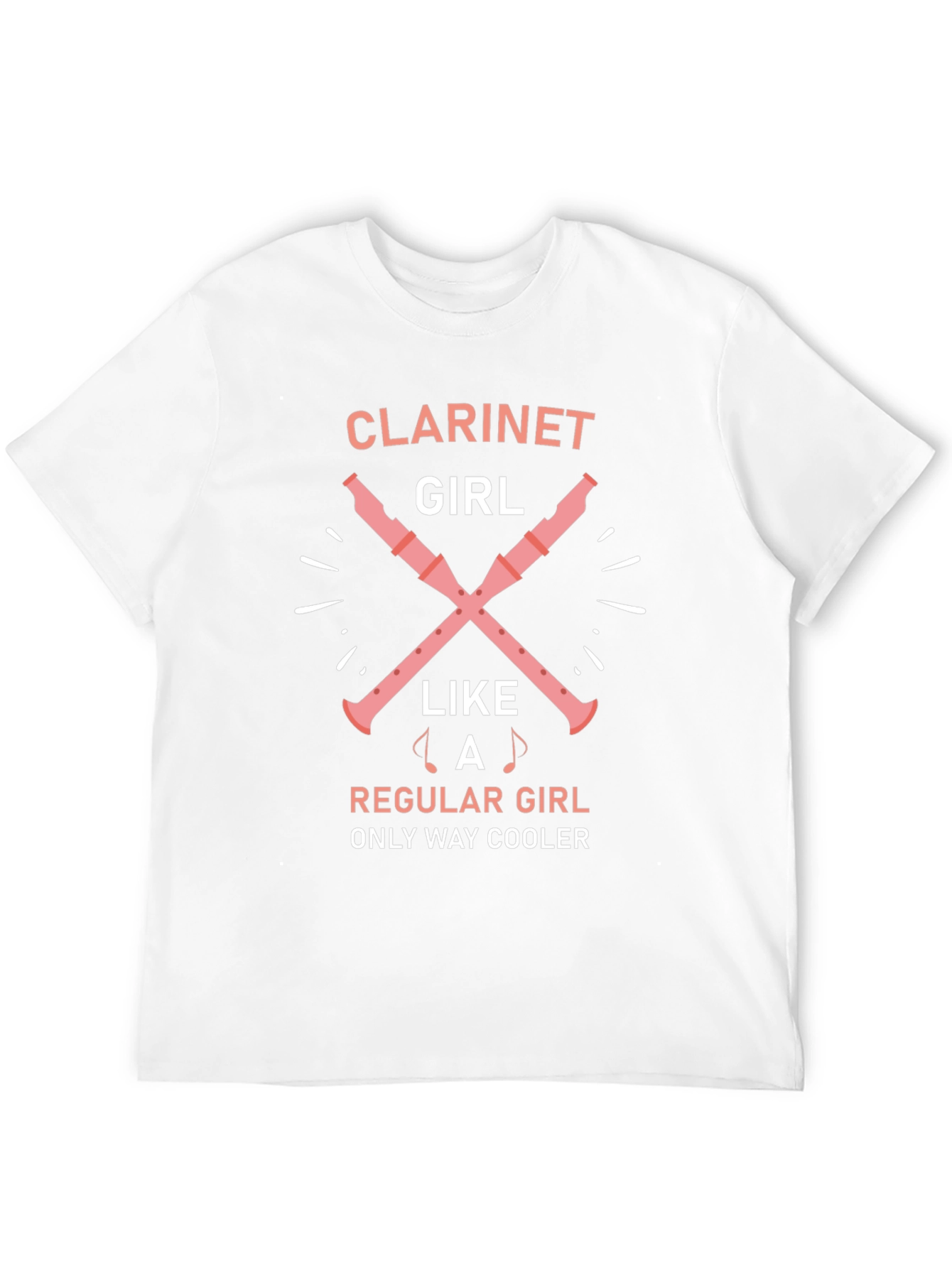 Clarinet Girl Graphic T-Shirt - Music Lover Tee
