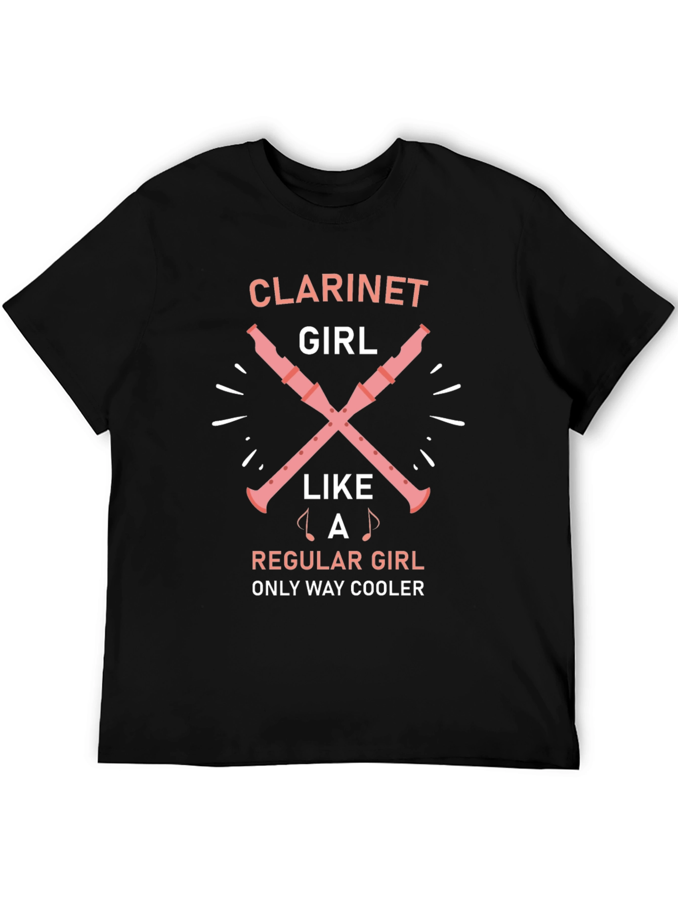 Clarinet Girl Graphic T-Shirt - Music Lover Tee