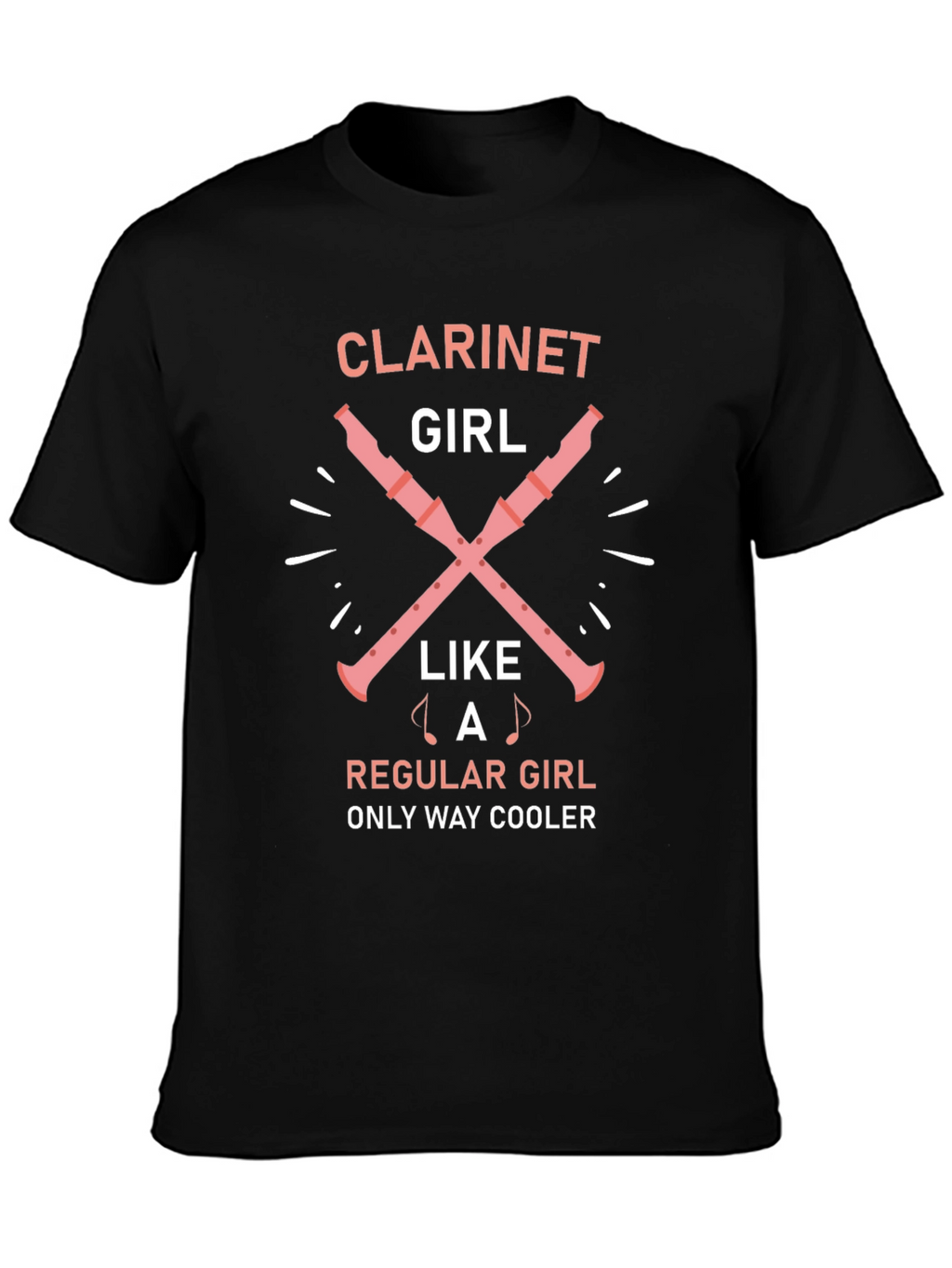 Clarinet Girl Graphic T-Shirt - Music Lover Tee
