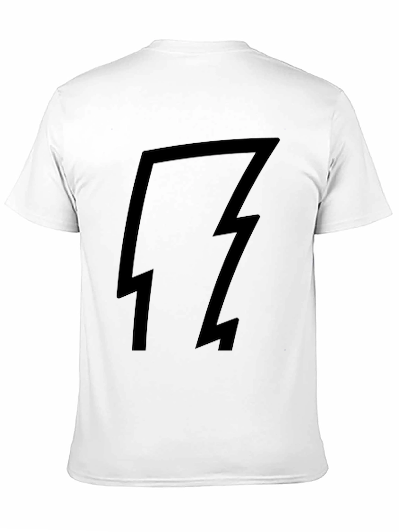 Black T-Shirt with Lightning Bolt Design