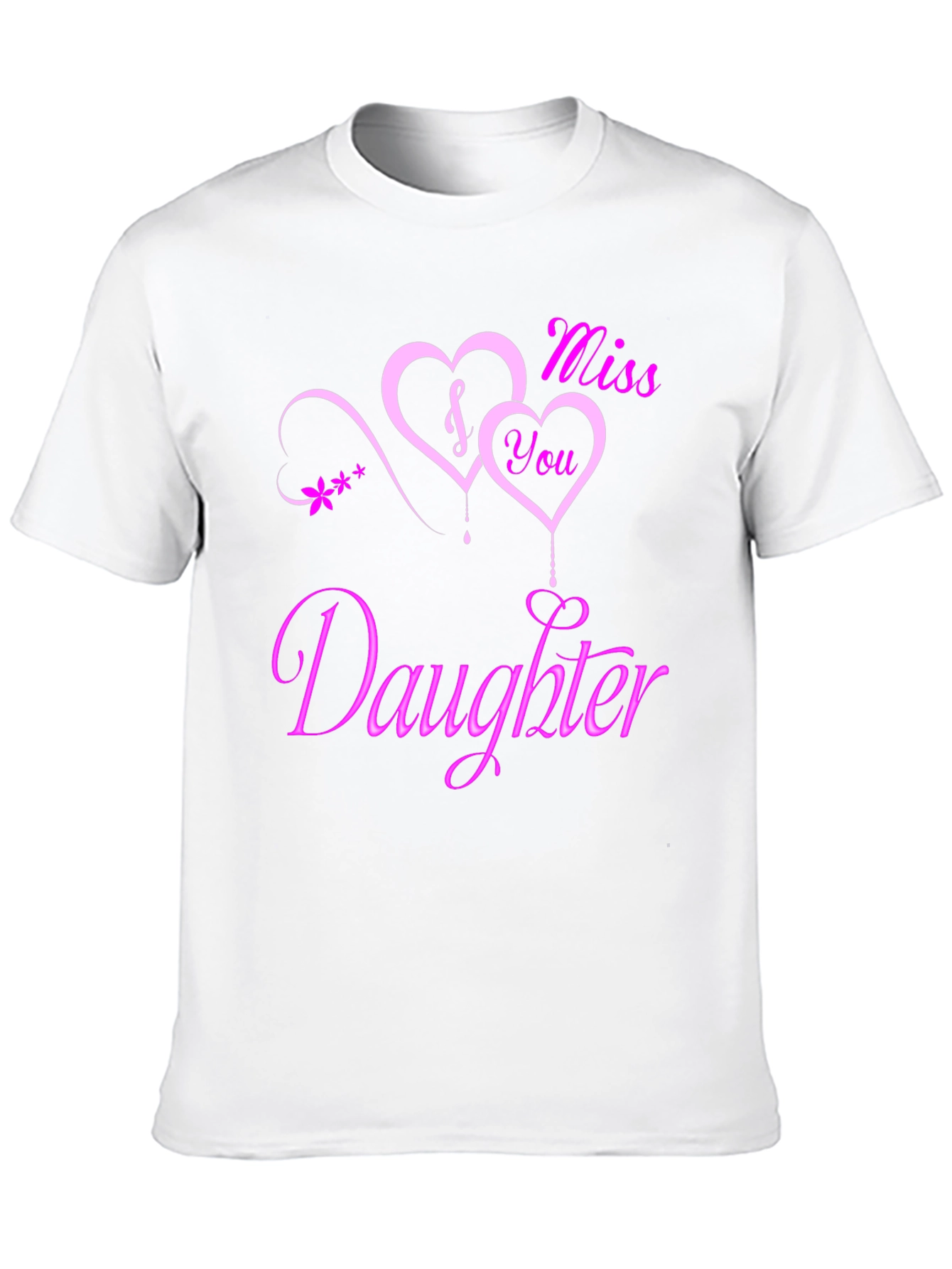 I Miss You Daughter Black Graphic Tee