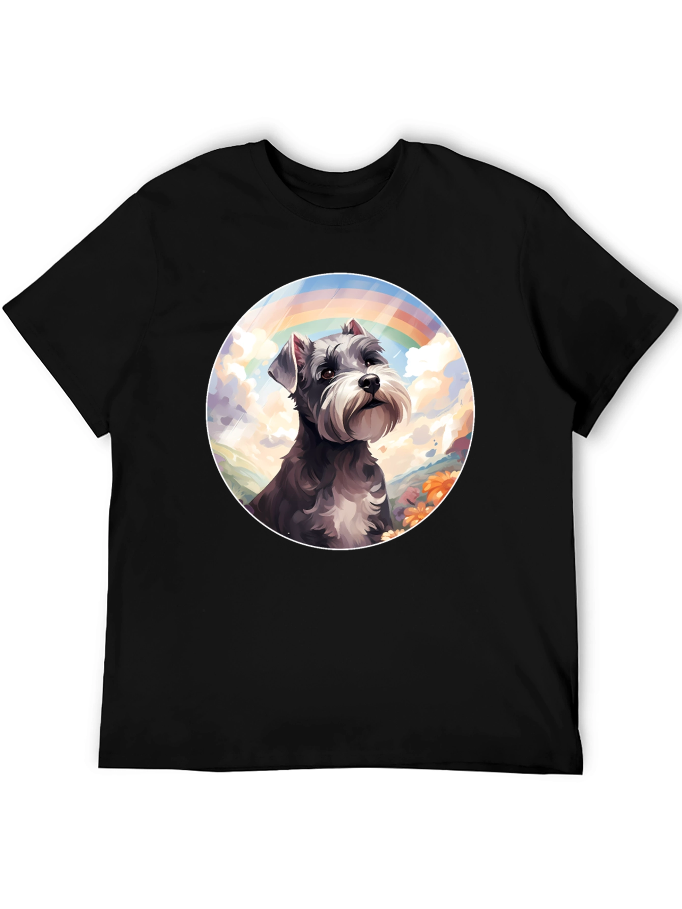 Rainbow Schnauzer Graphic Tee