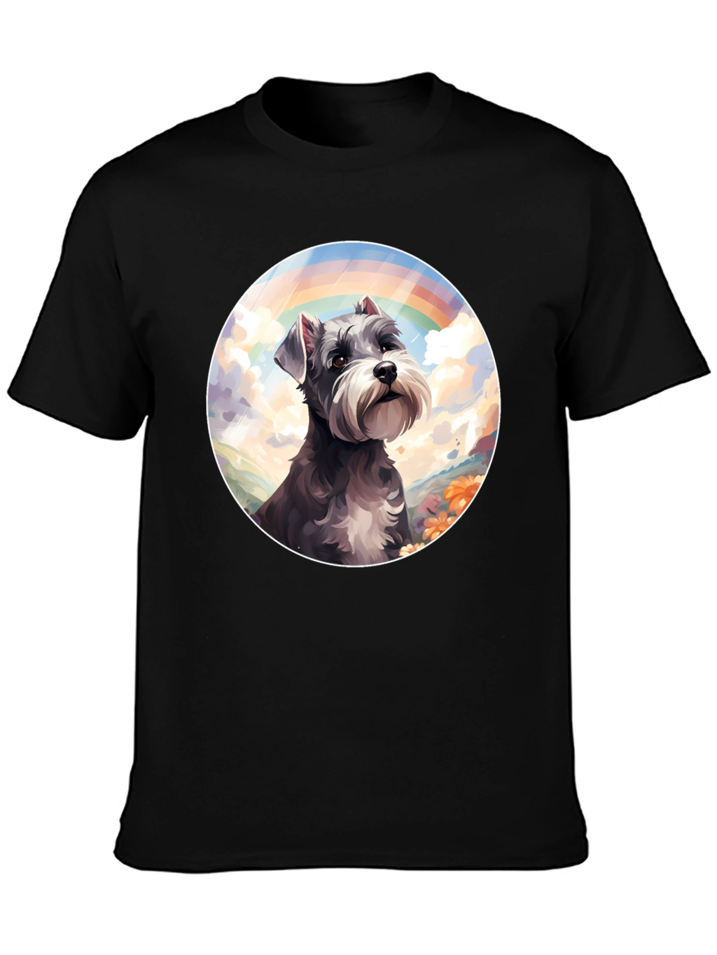 Rainbow Schnauzer Graphic Tee