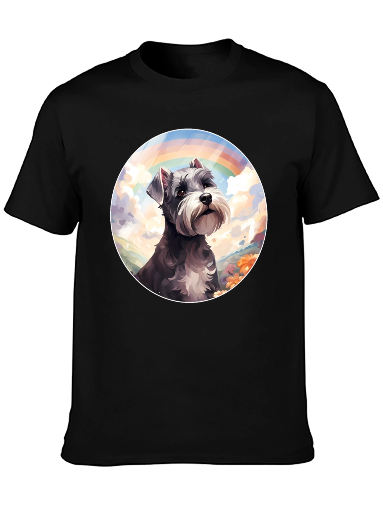Rainbow Schnauzer Graphic Tee