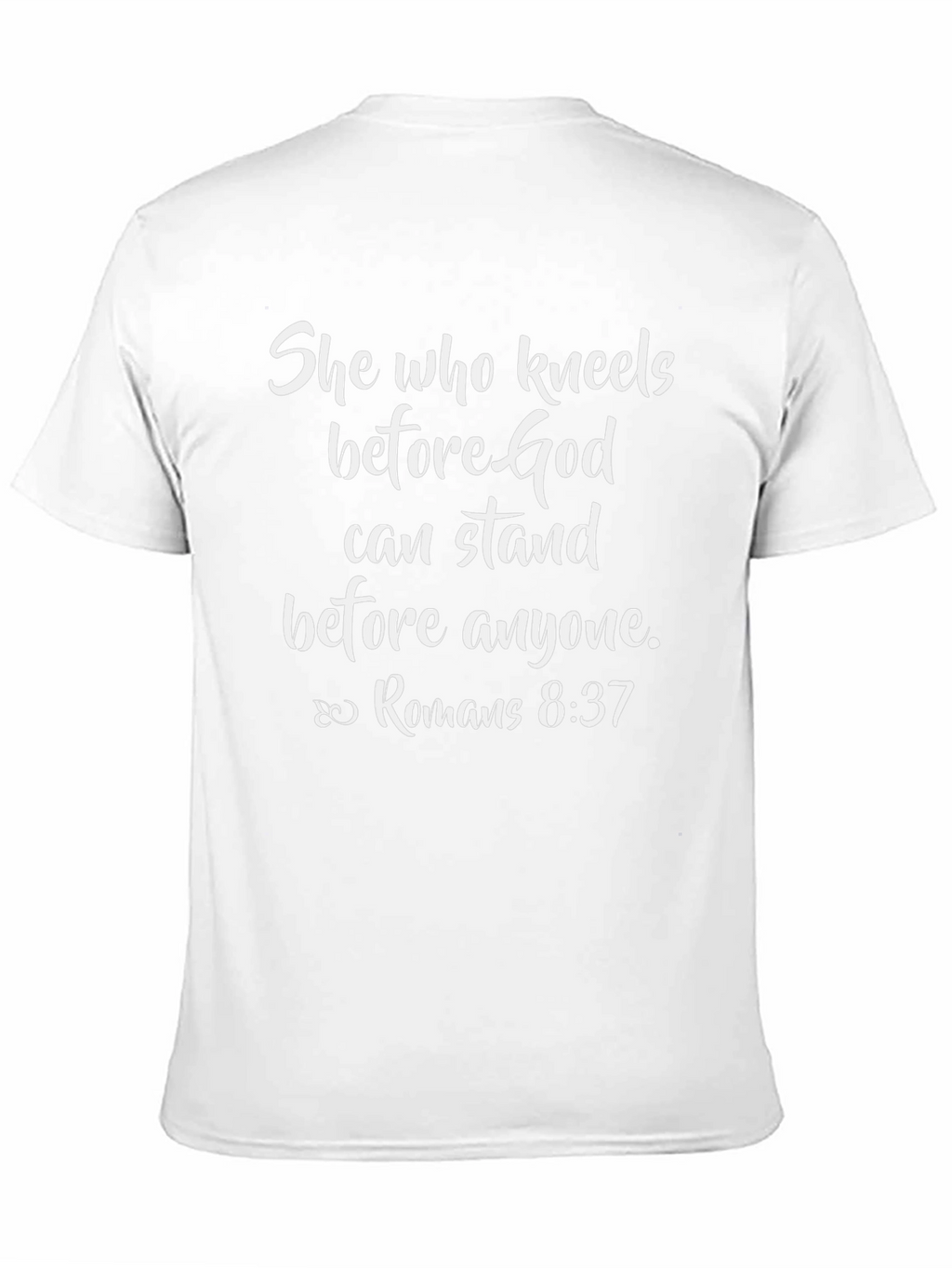 Faith-Inspired Graphic Tee - Romans 8:37