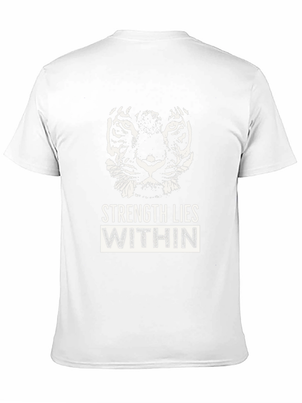 Strength Within Black Graphic Tee - Tiger Design
