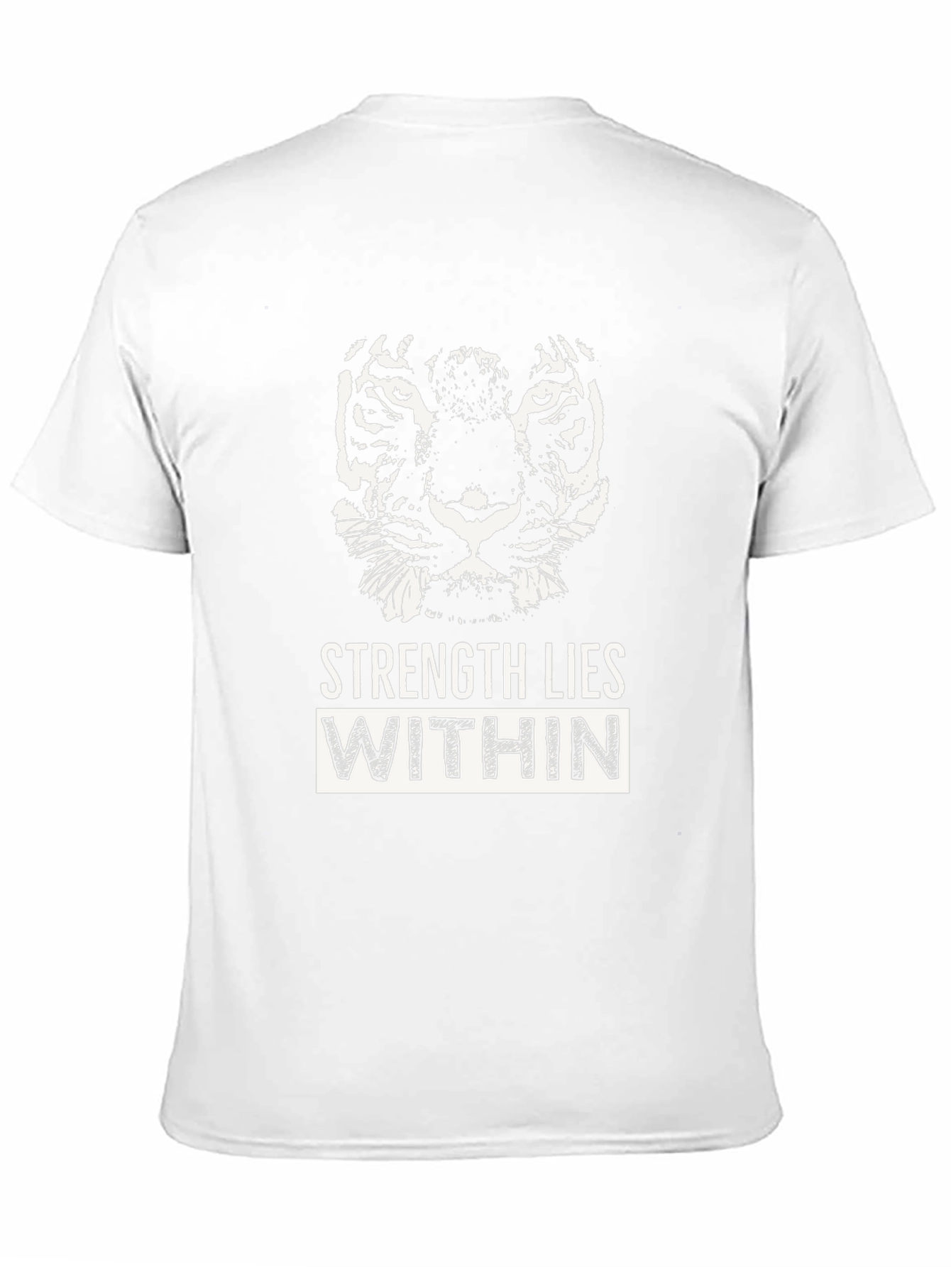 Strength Within Black Graphic Tee - Tiger Design