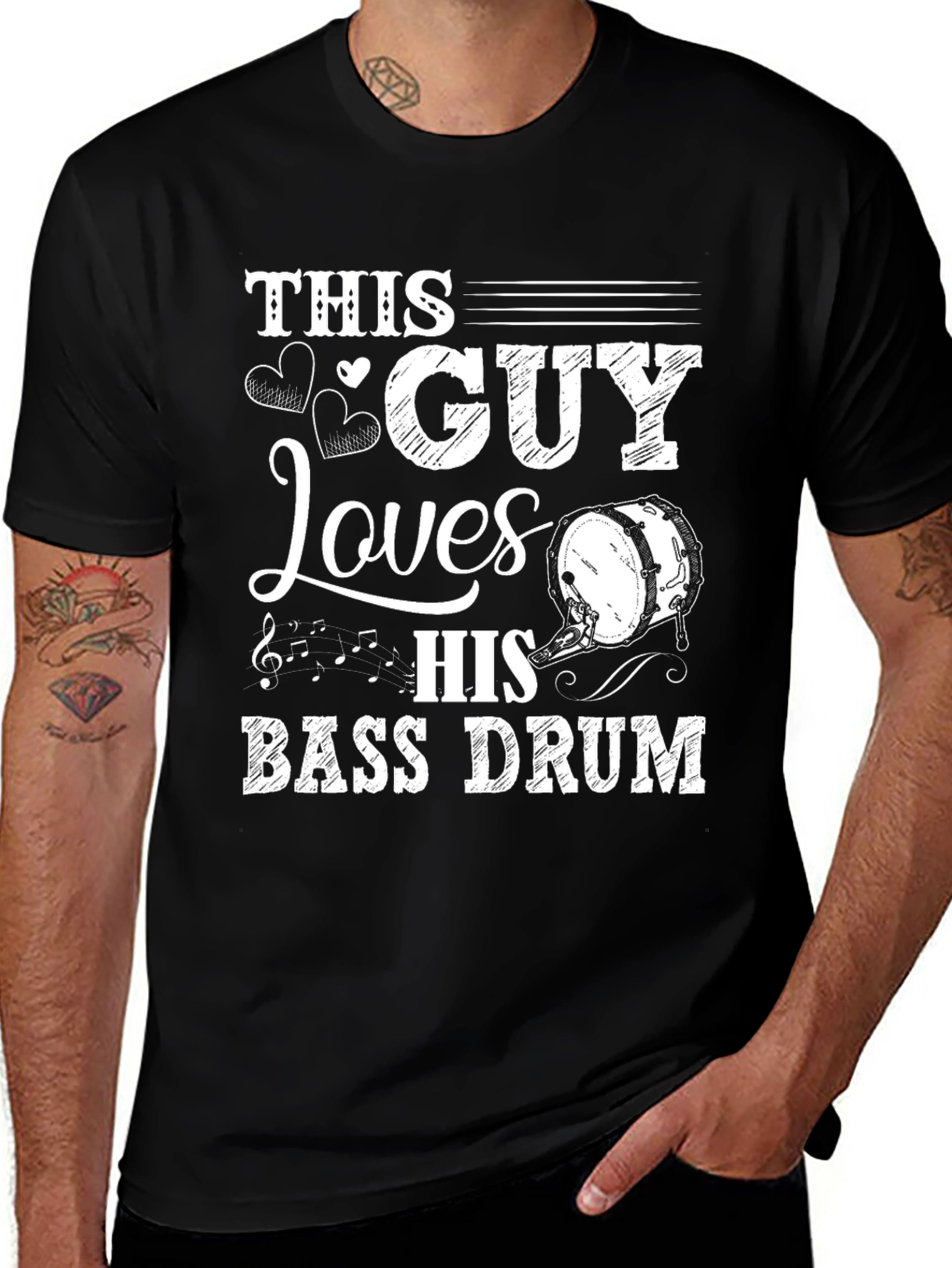 Bass Drum Lover T-Shirt - This Guy Loves His Bass Drum