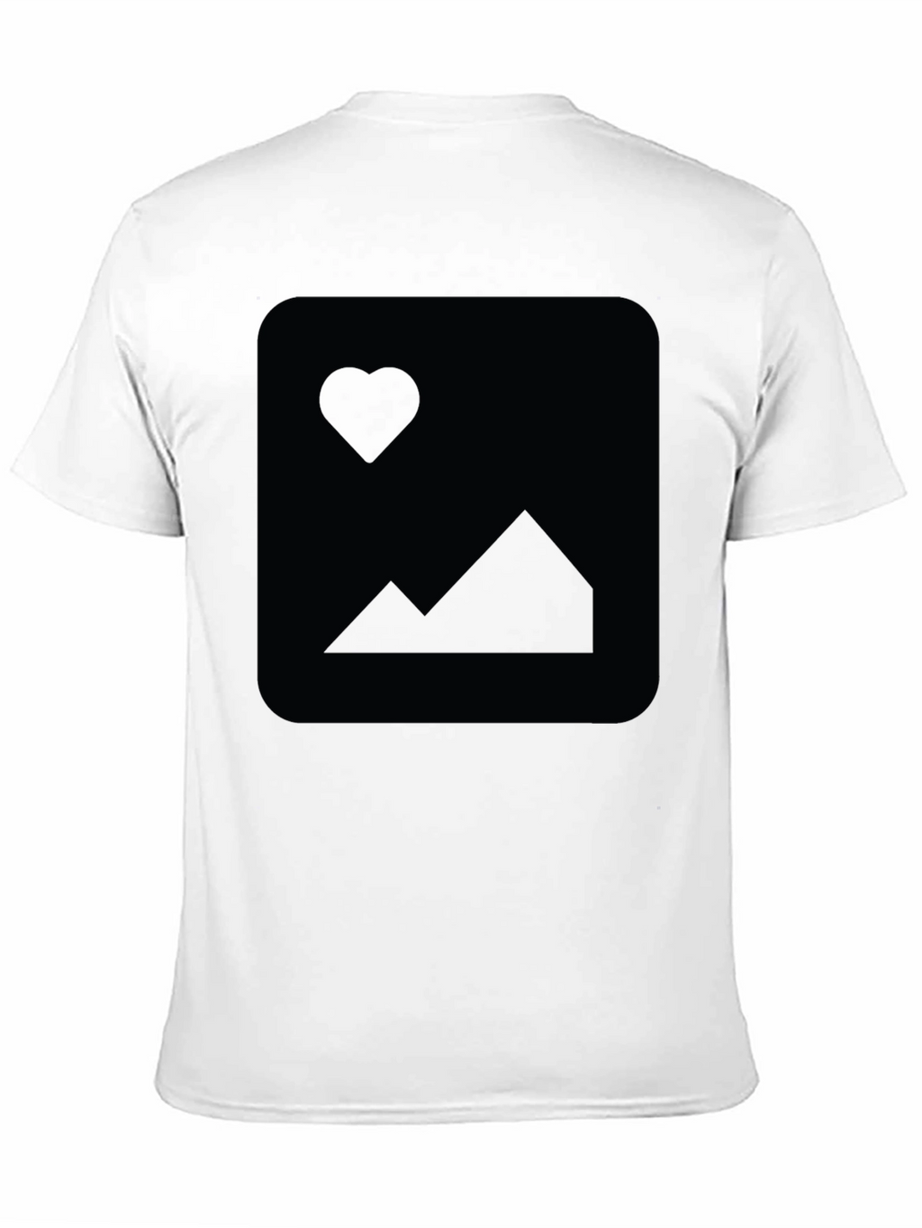 Mens Black Short-Sleeve Crew Neck T-Shirt