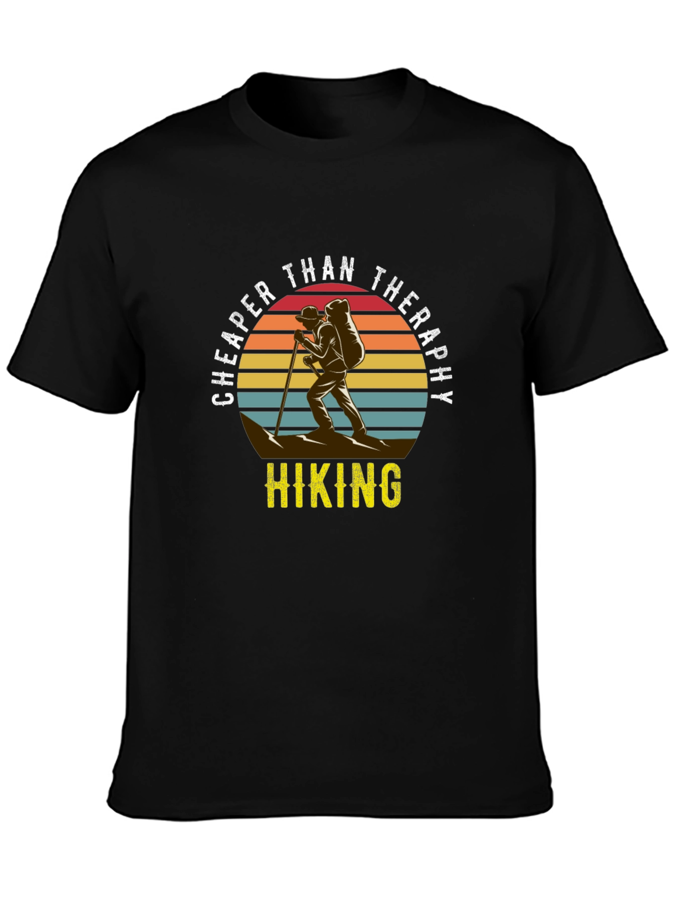 Cheaper Than Therapy Hiking Graphic T-Shirt