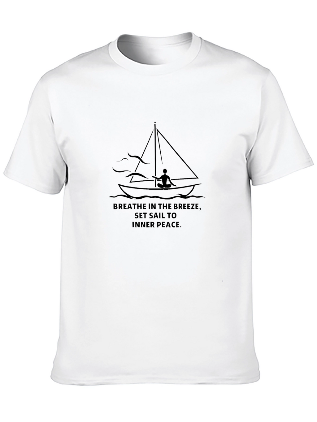 Breathe in the Breeze Sailboat Graphic Tee