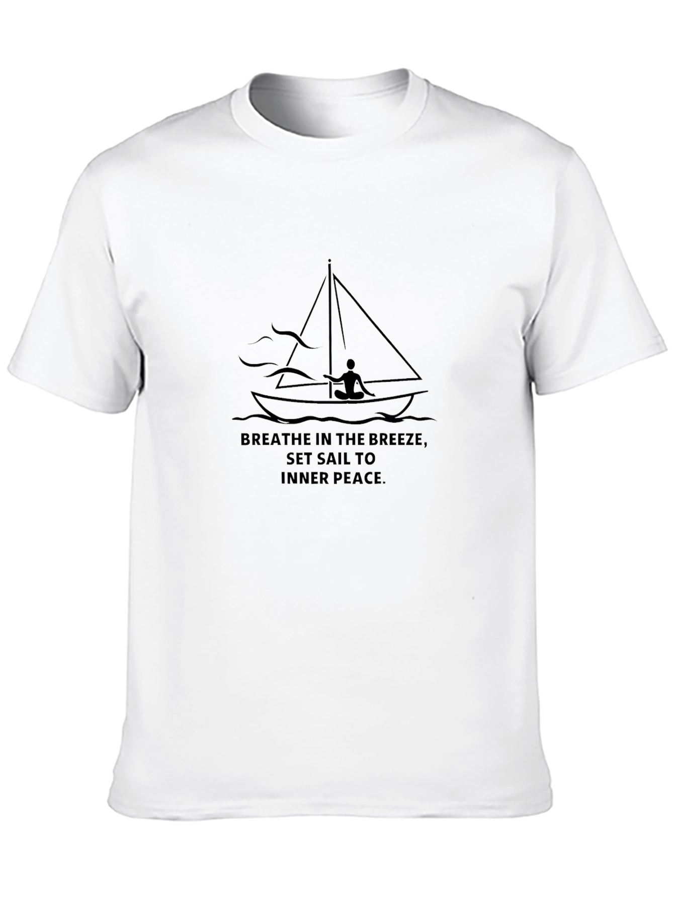 Breathe in the Breeze Sailboat Graphic Tee