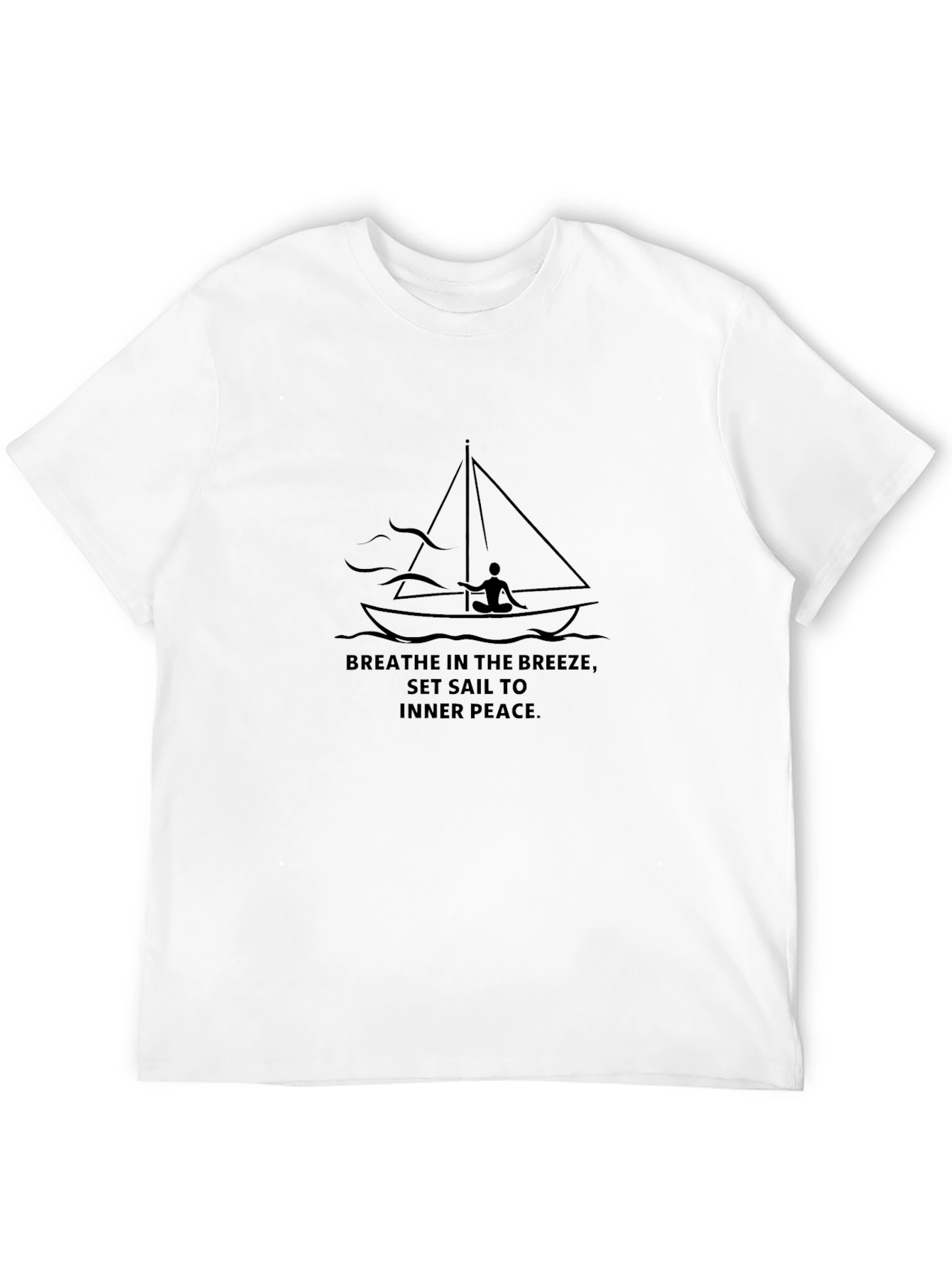Breathe in the Breeze Sailboat Graphic Tee