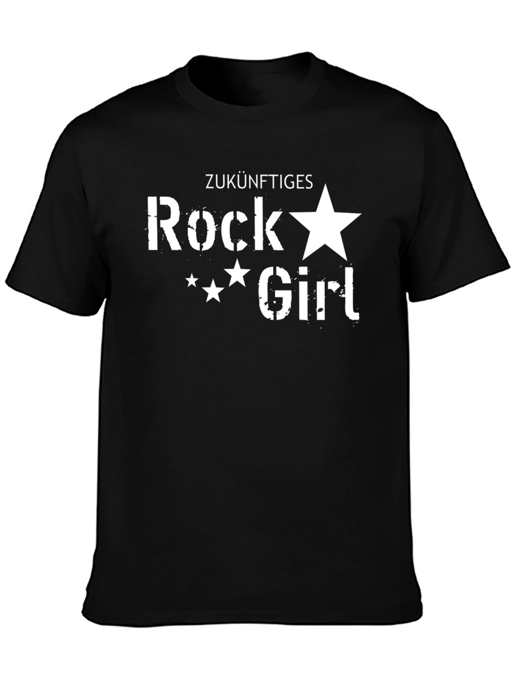 Future Rock Girl Black Cotton Tee