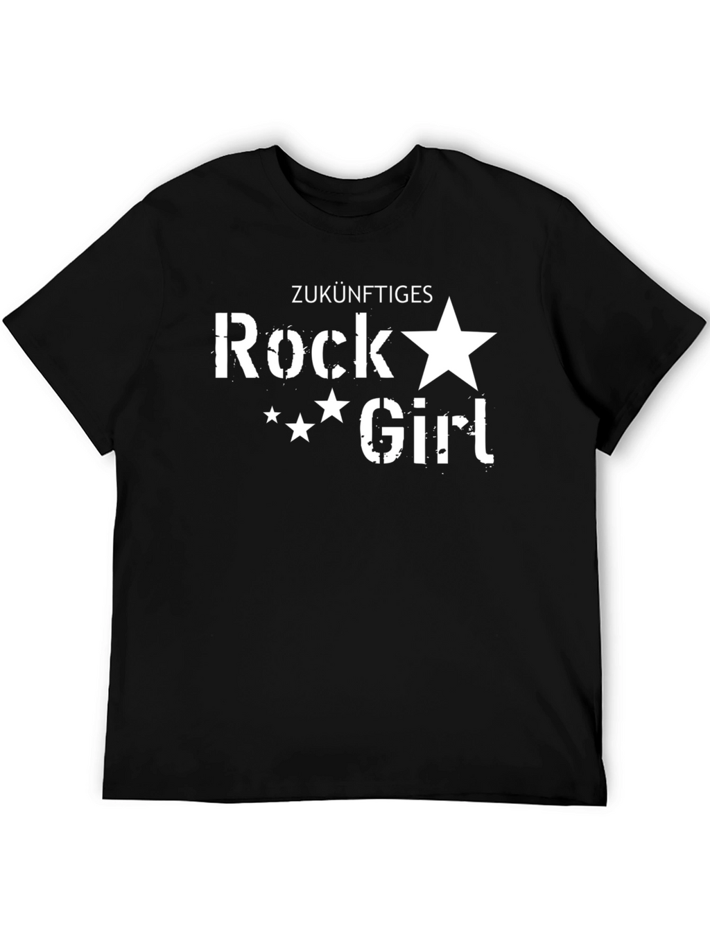 Future Rock Girl Black Cotton Tee