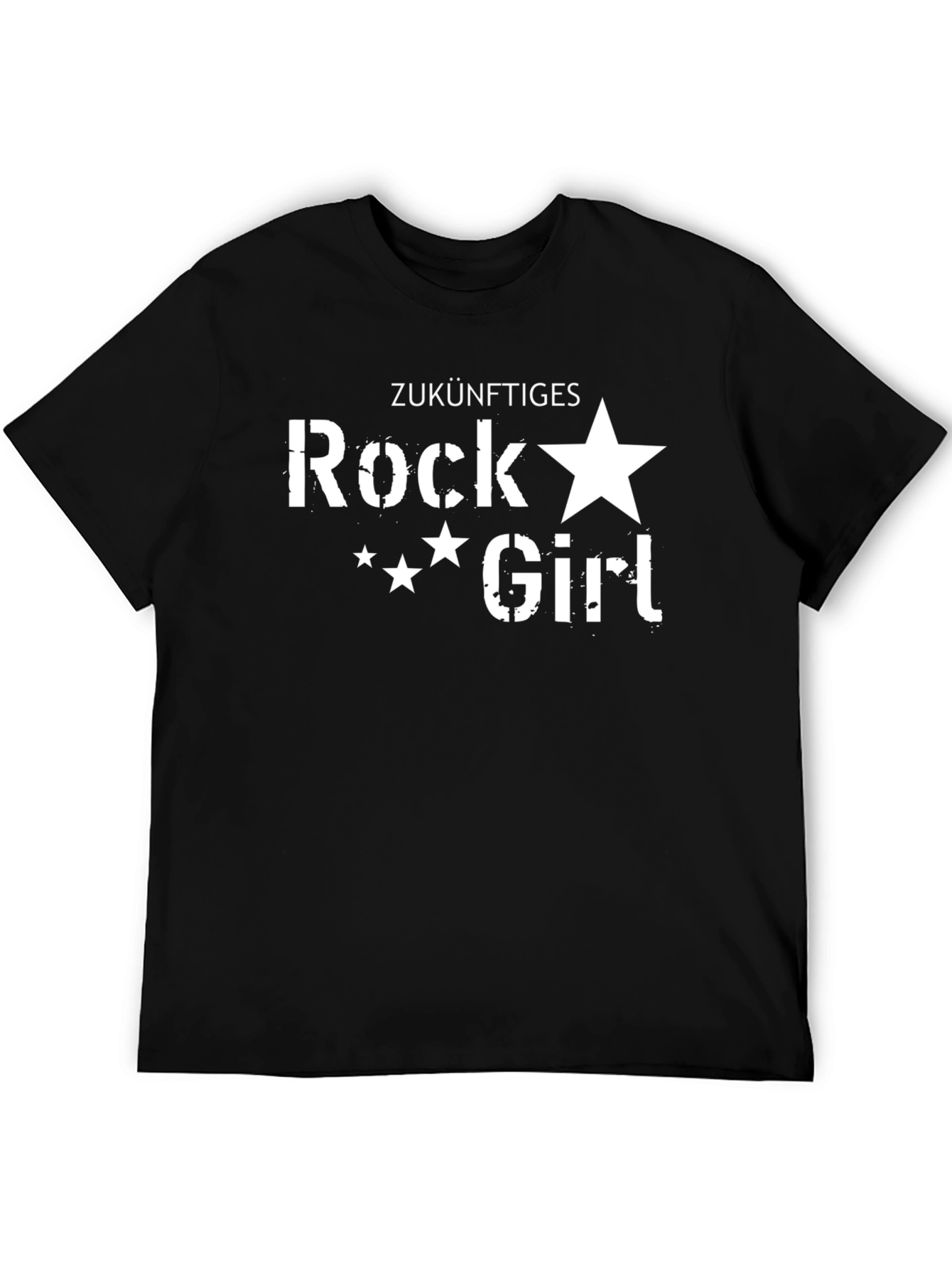 Future Rock Girl Black Cotton Tee