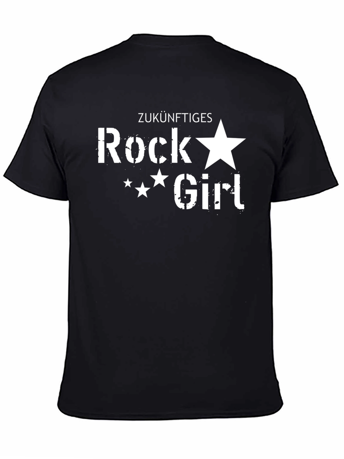 Future Rock Girl Black Cotton Tee