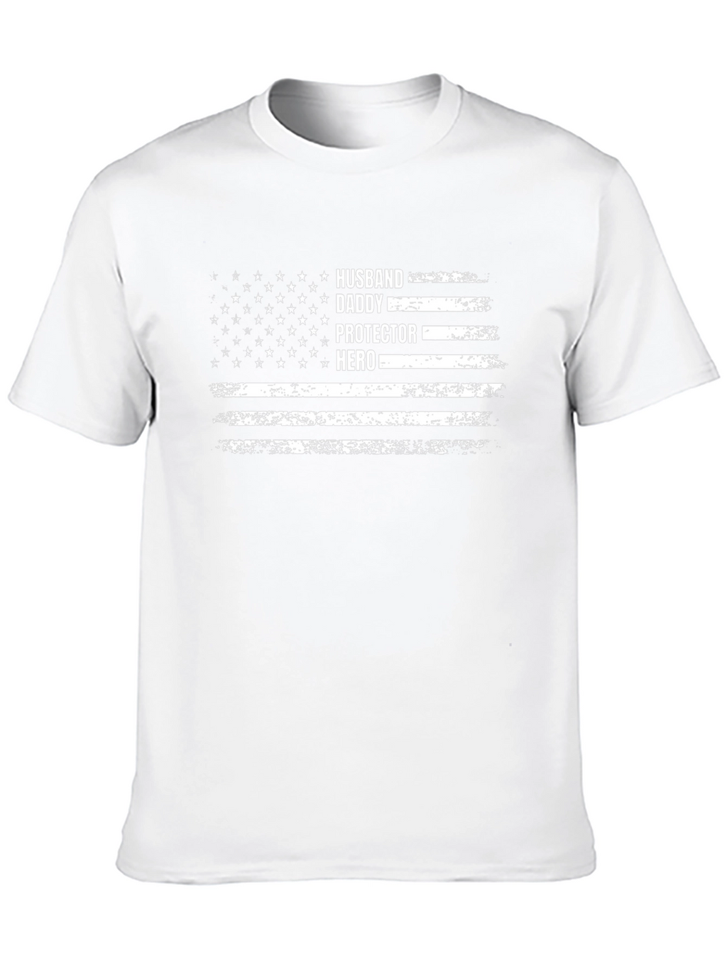 Husband Daddy Hero Flag Graphic T-Shirt