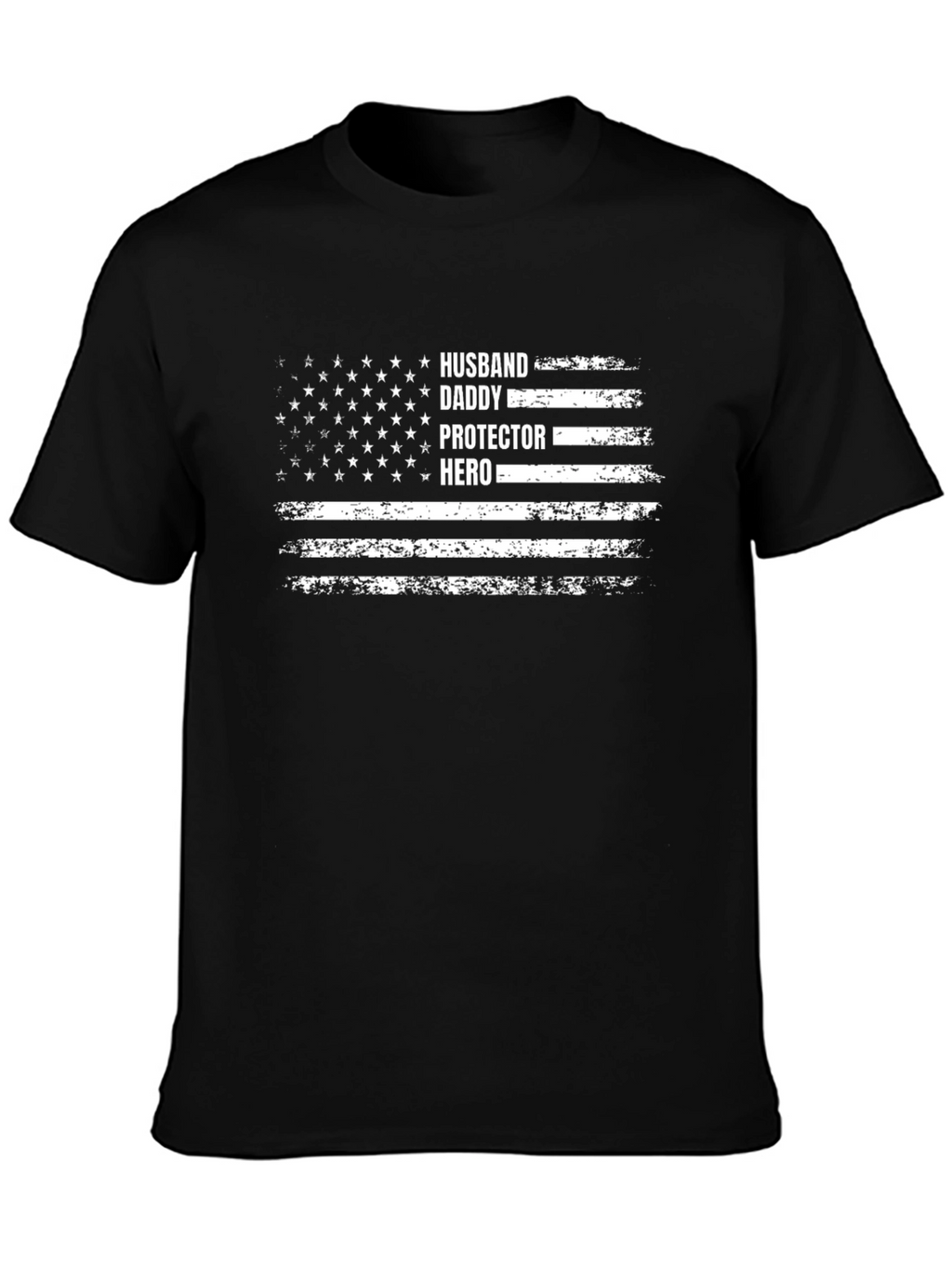 Husband Daddy Hero Flag Graphic T-Shirt