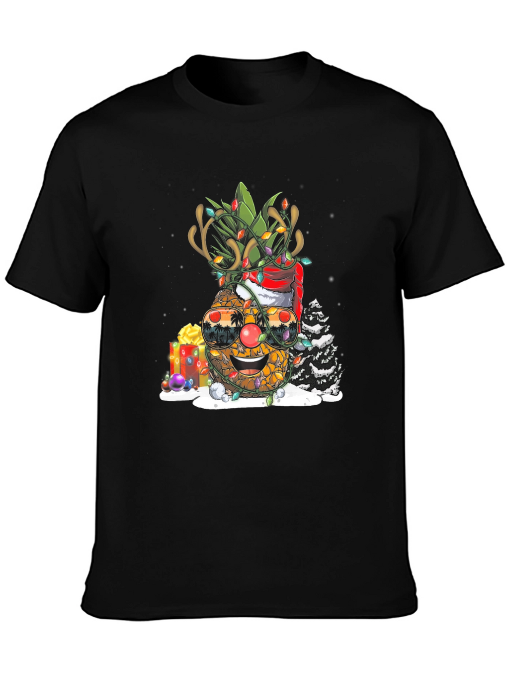 Festive Pineapple Christmas T-Shirt