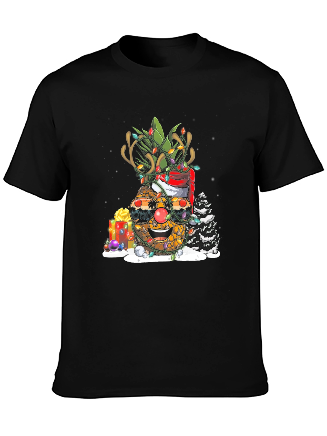 Festive Pineapple Christmas T-Shirt