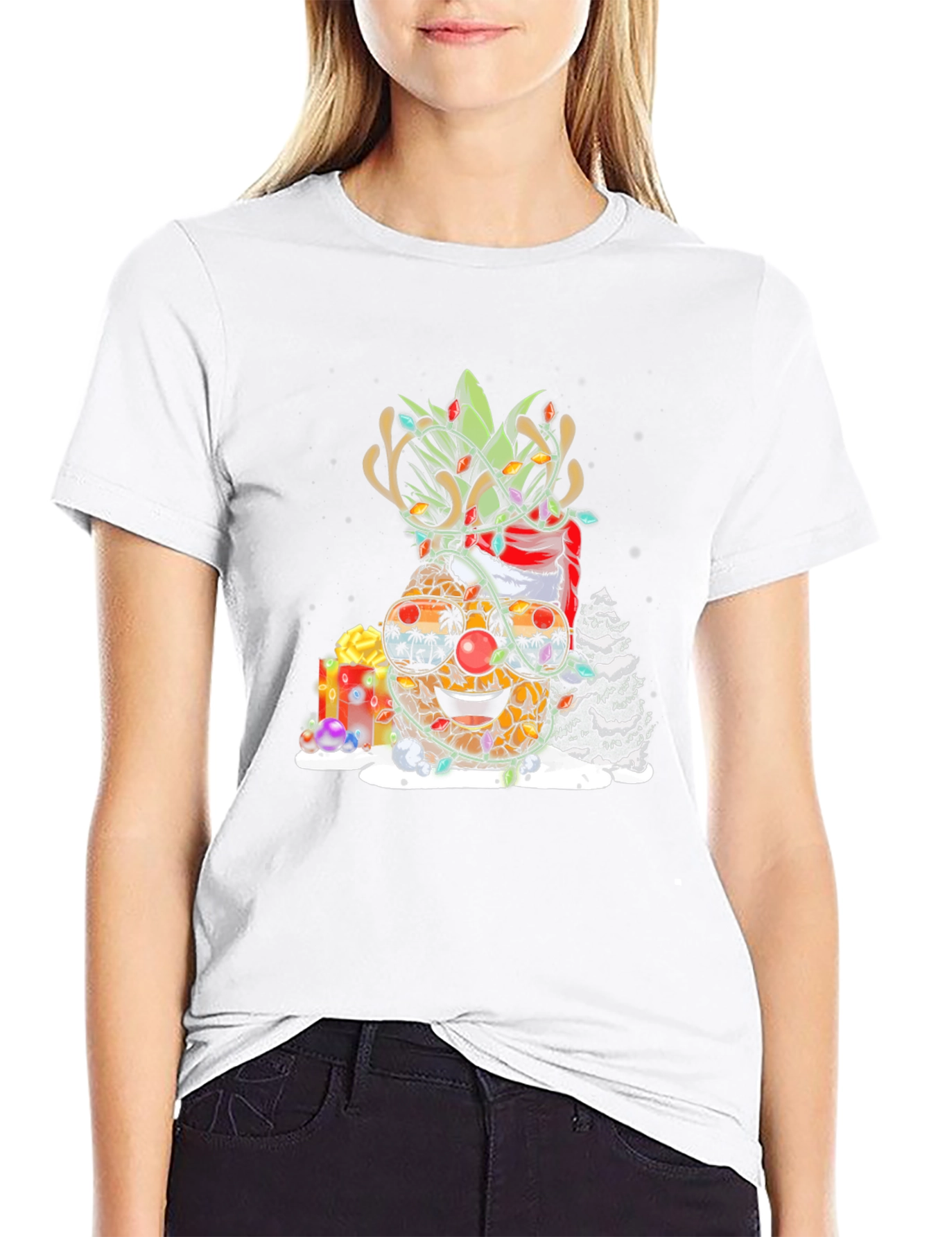 Festive Pineapple Christmas T-Shirt