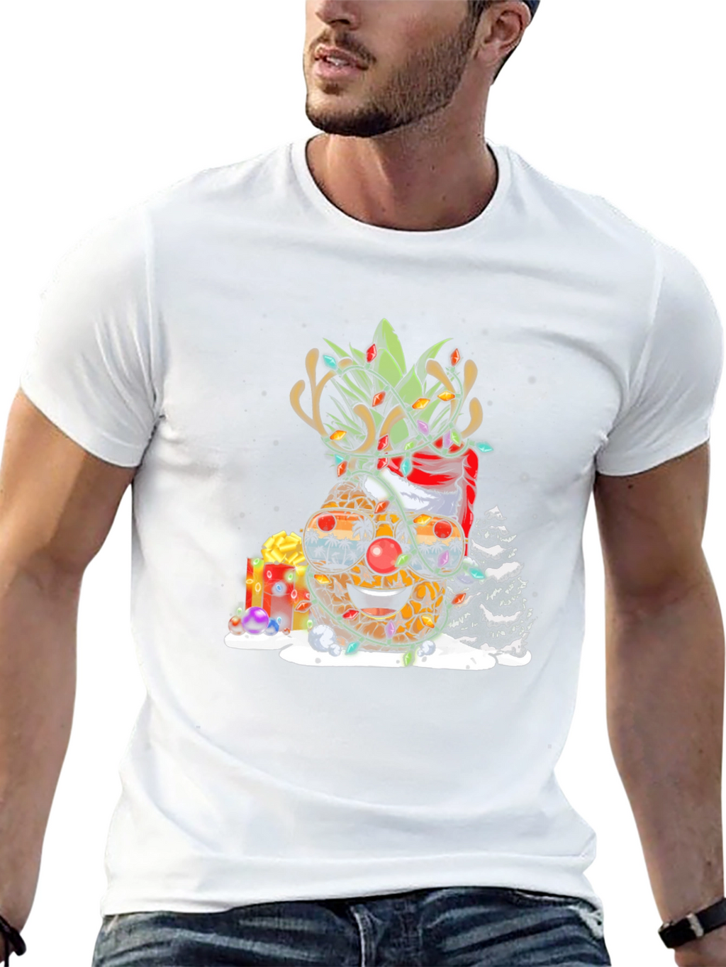 Festive Pineapple Christmas T-Shirt