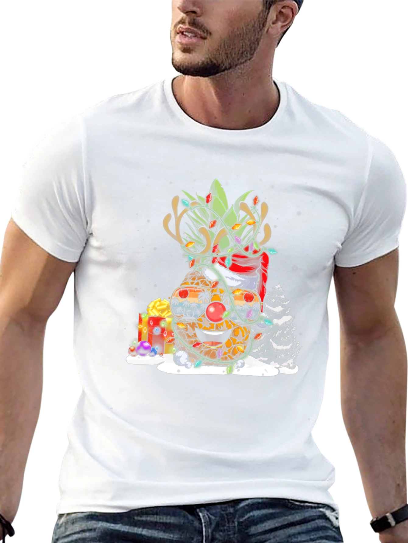 Festive Pineapple Christmas T-Shirt