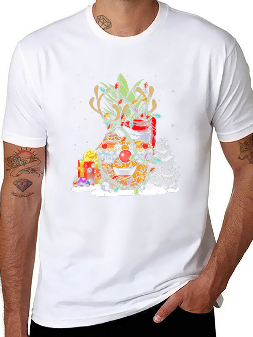 Festive Pineapple Christmas T-Shirt