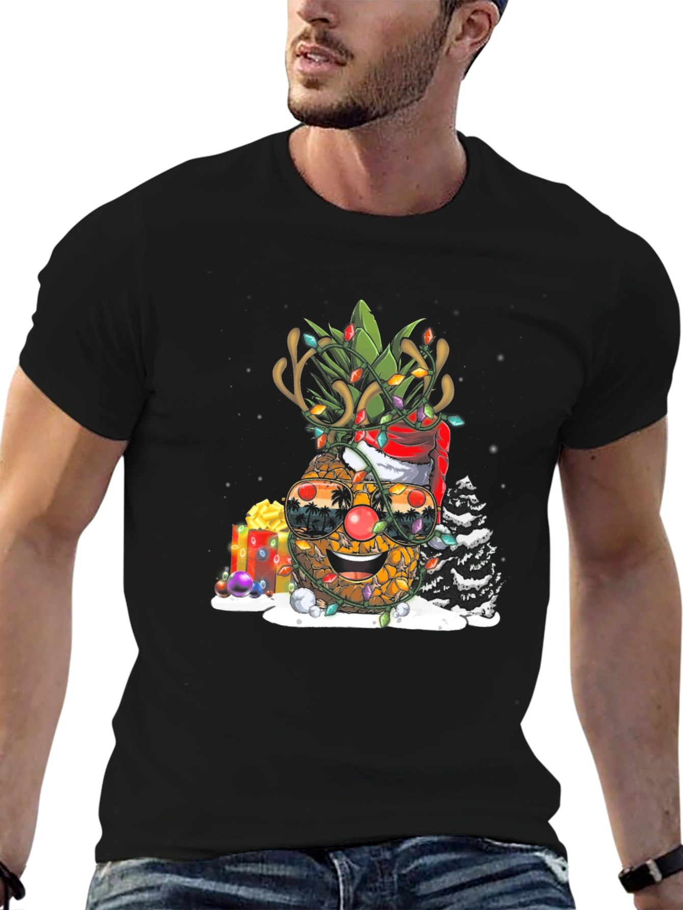 Festive Pineapple Christmas T-Shirt