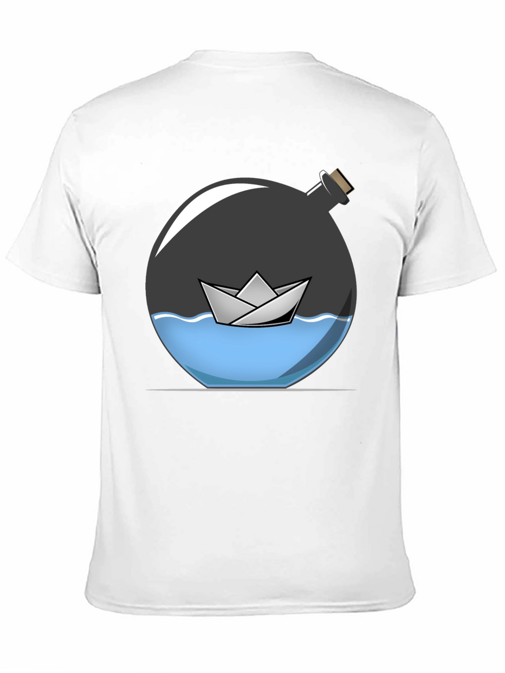 Paper Boat in a Bottle Graphic Tee